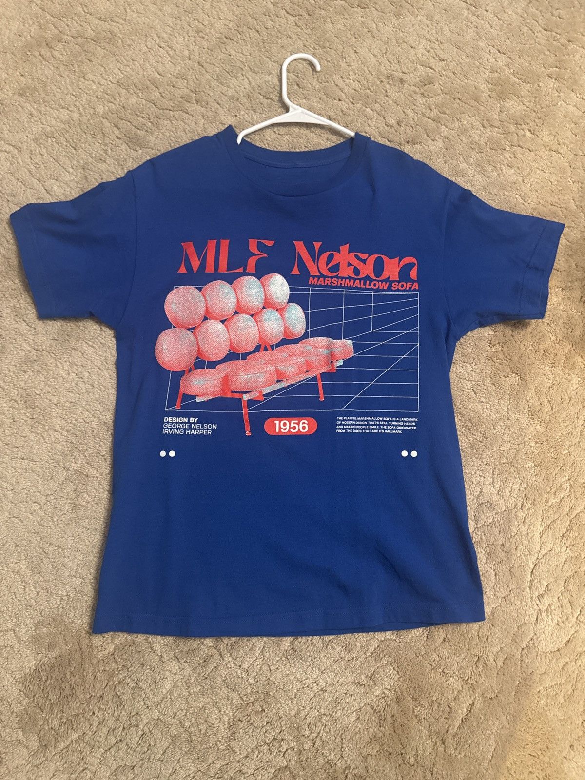 Vintage MLF Nelson Marshmallow Sofa Graphic Tee (1956 Design) Size US S / EU 44-46 / 1 - 1 Thumbnail