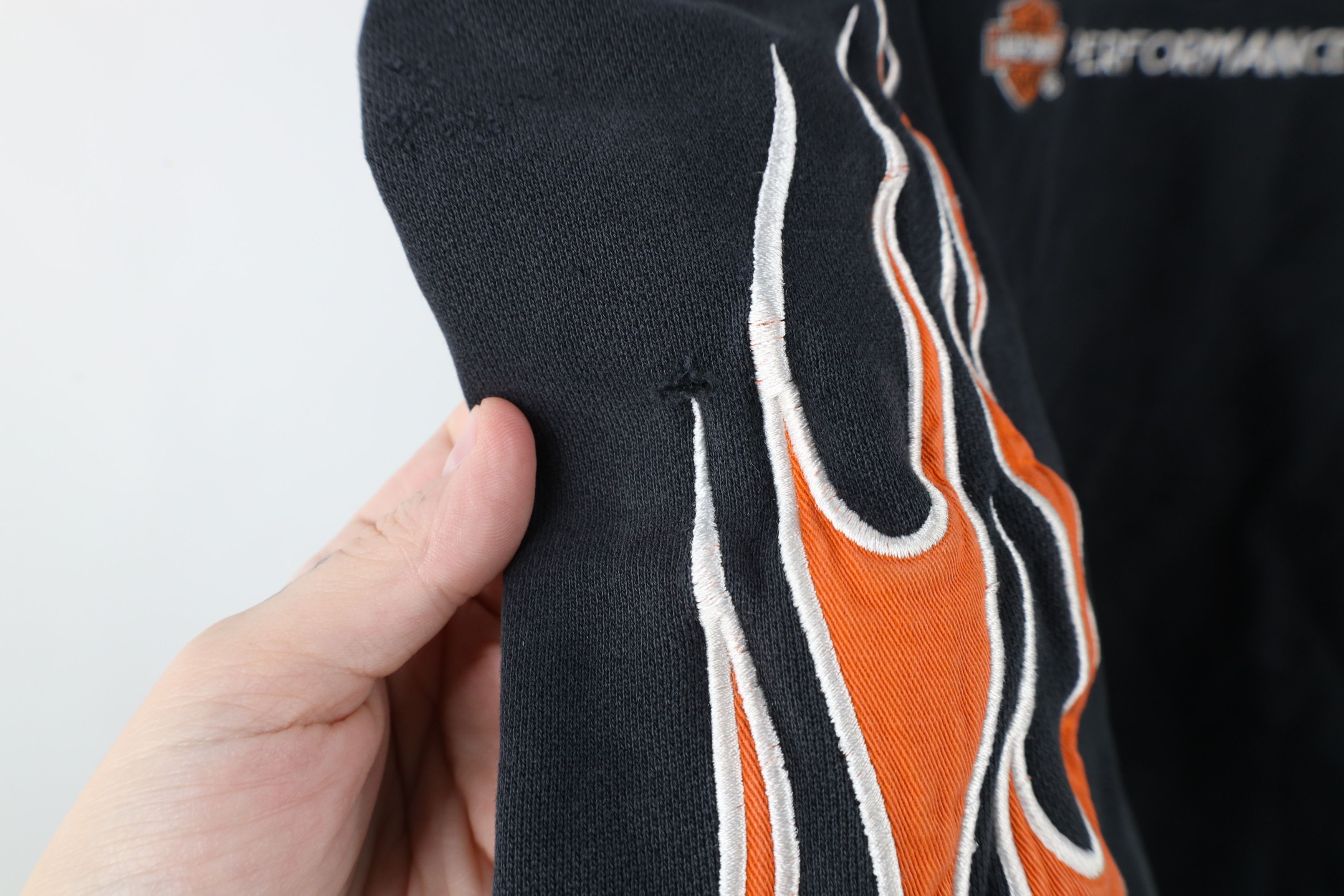 Harley Davidson × Vintage Vintage 90s Y2K Harley Davidson Fire Flames Eagle Sweatshirt Size US XL / EU 56 / 4 - 10 Thumbnail
