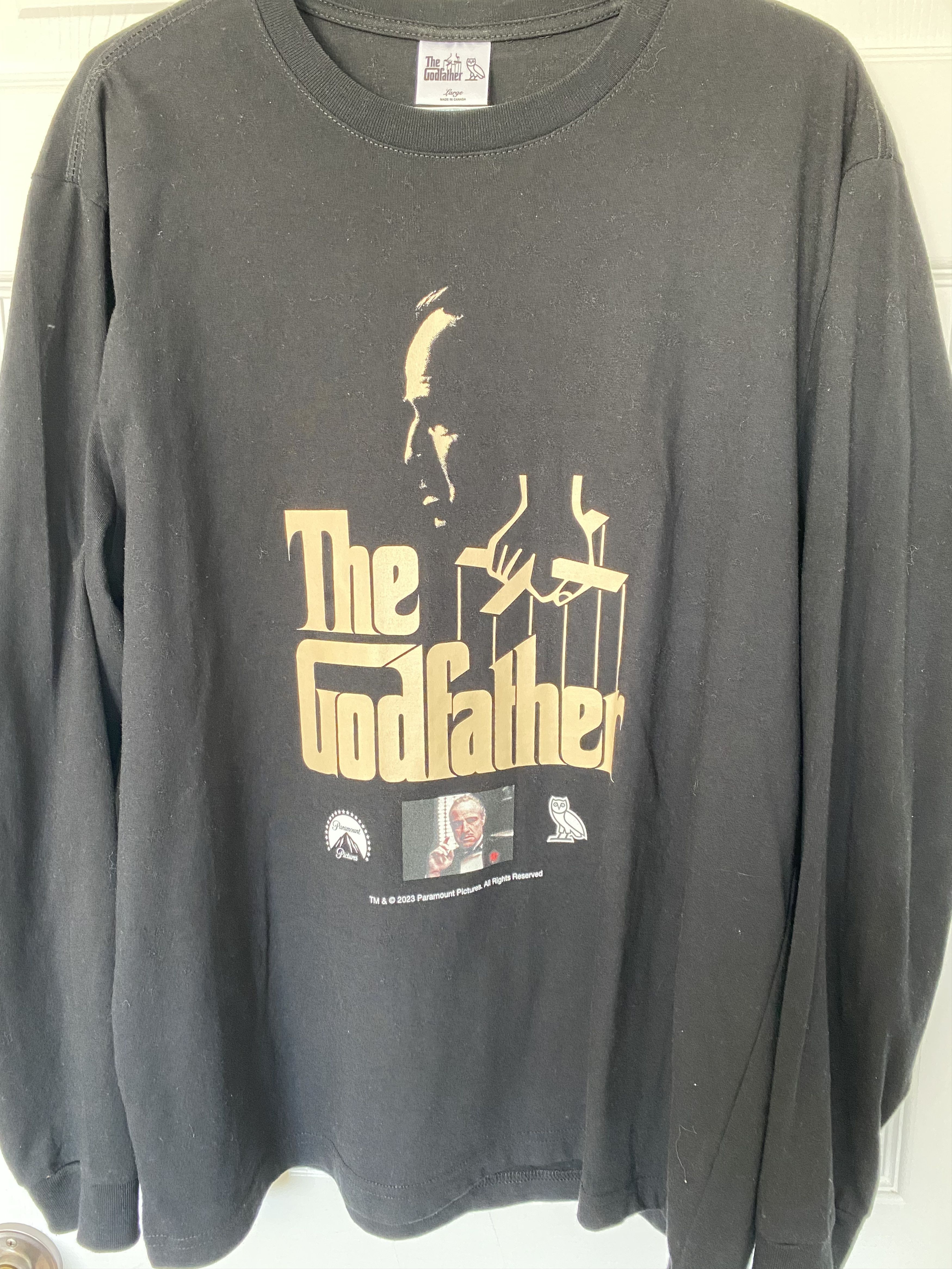 October's Very Own OVO x The Godfather Poster L/S T-Shirt - Black - SS23 Size US L / EU 52-54 / 3 - 1 Thumbnail
