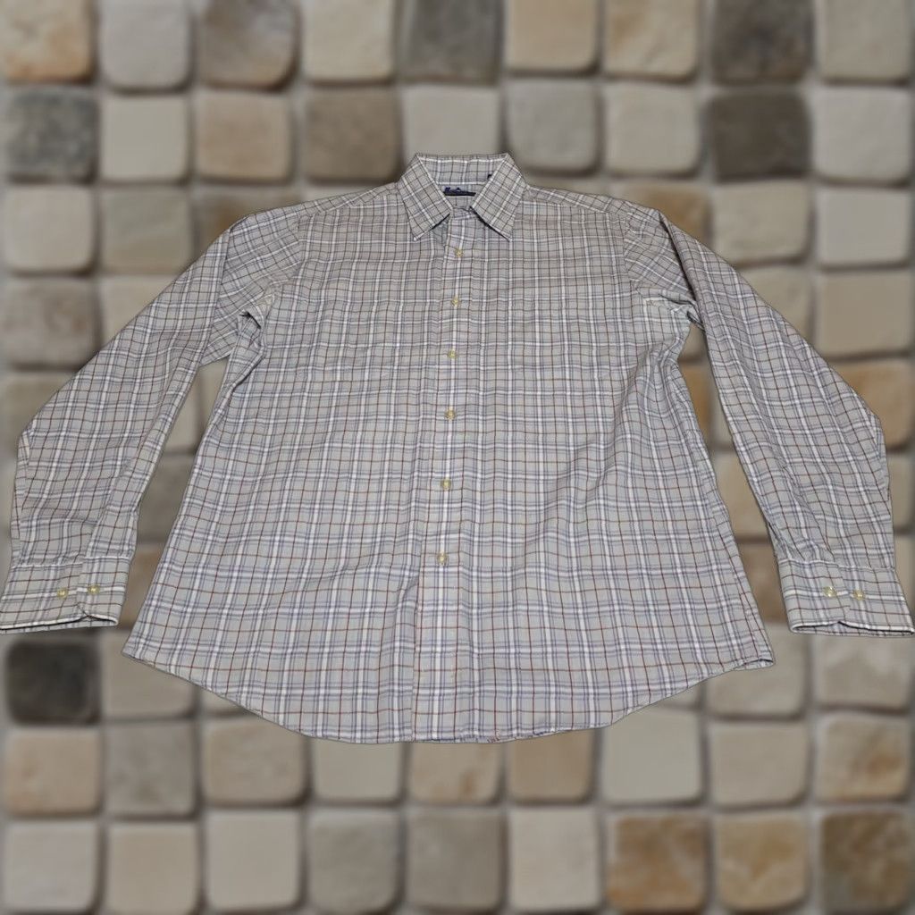 JCPenney VINTAGE JC Penny The Mens Shop Button Front Shirt Mens M Blue Plaid Shirt Mens M Size US M / EU 48-50 / 2 - 1 Thumbnail