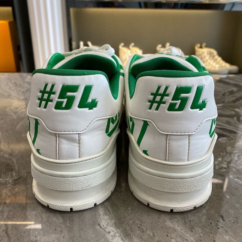 Louis Vuitton Louis Vuitton Green Logo Low-Top Sneakers - Size US 9.5 / EU 42-43 - 3 Thumbnail