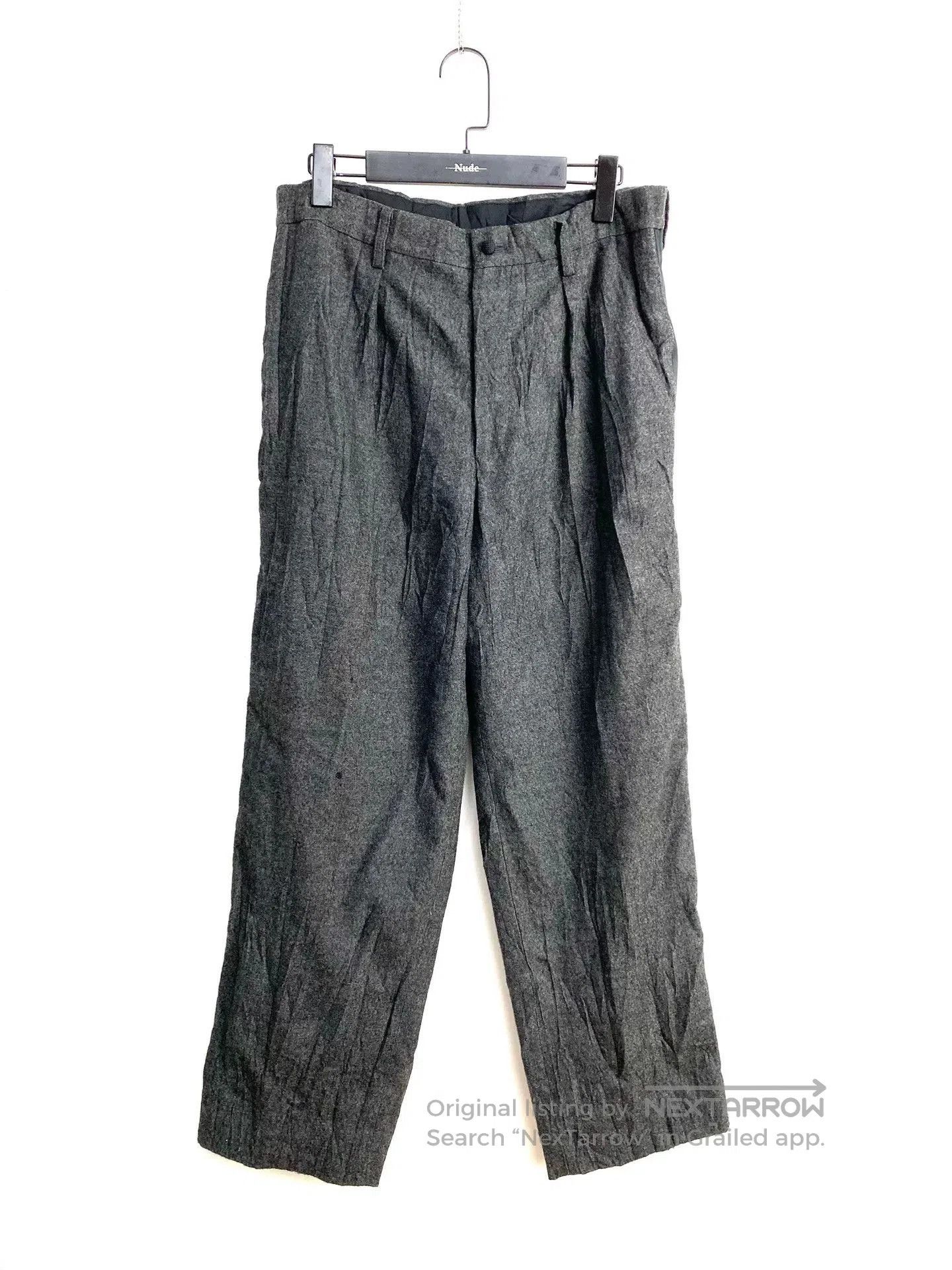 y's by yohji yamamoto gray wool trousers.