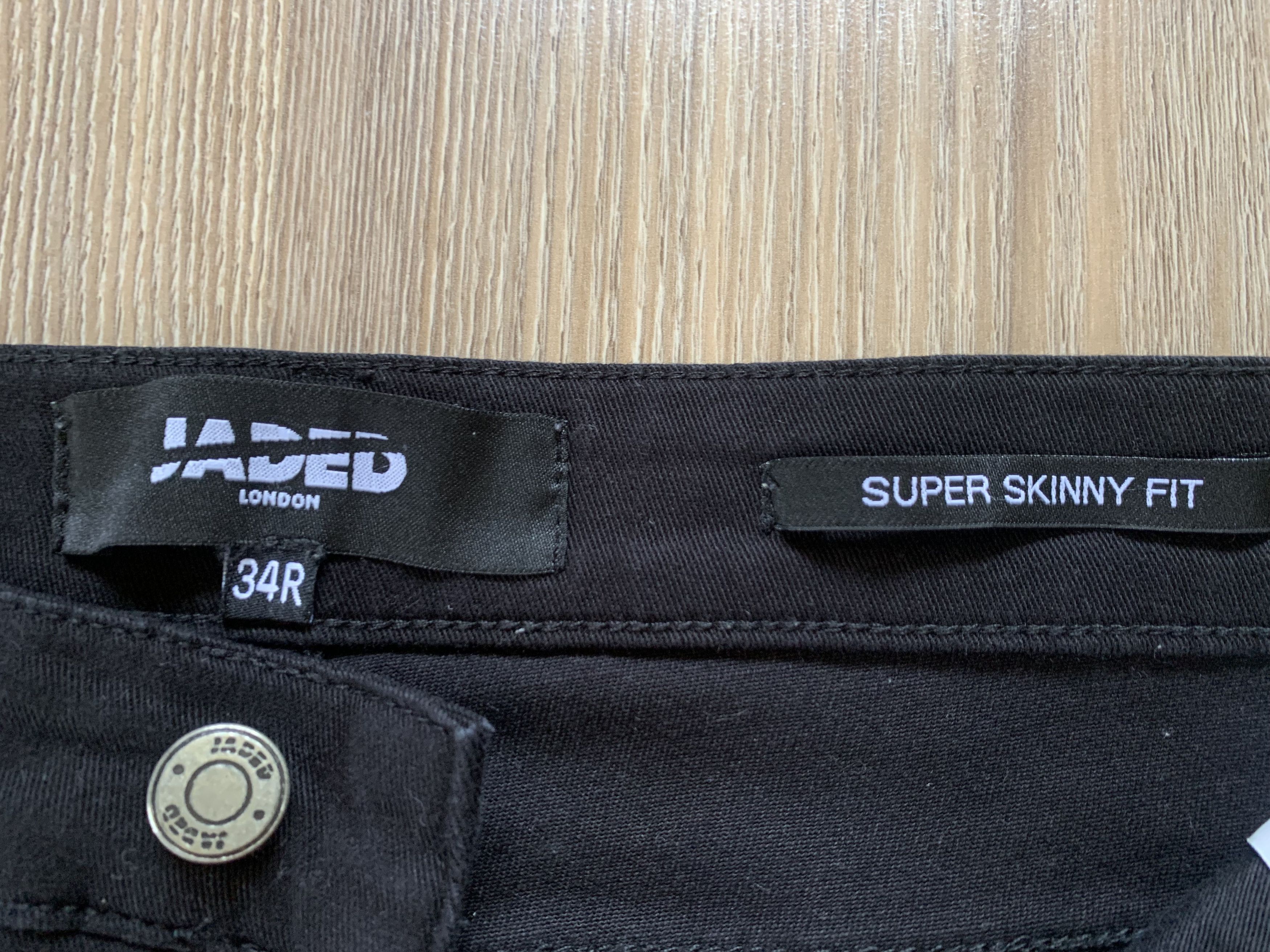 Jaded London Jaded London Super Skinny Fit Distressed Black Jeans Size US 34 / EU 50 - 8 Thumbnail