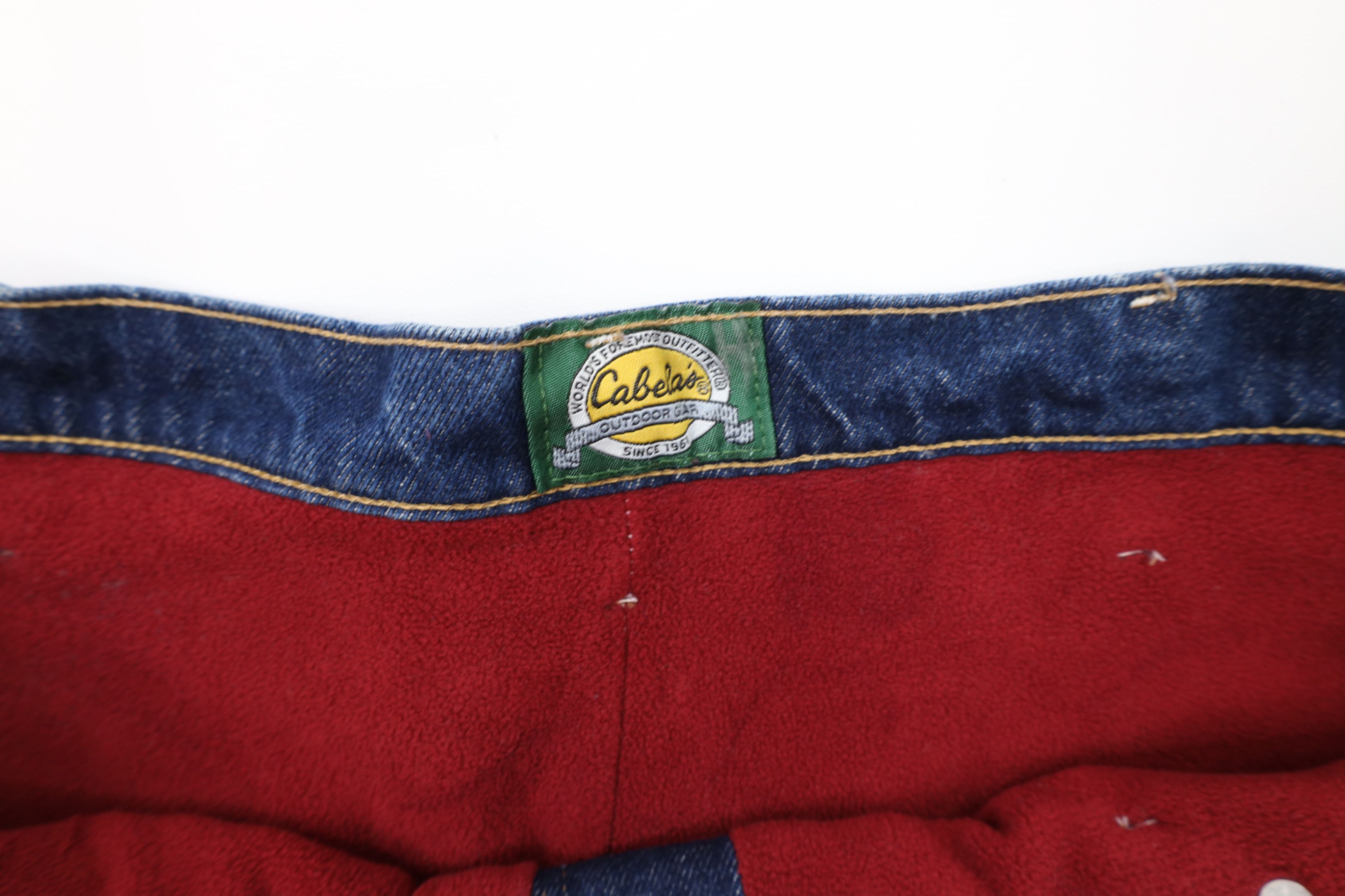 Cabelas Vintage Cabelas Heavyweight Lined Wide Leg Denim Jeans Blue Size US 42 / EU 58 - 9 Thumbnail