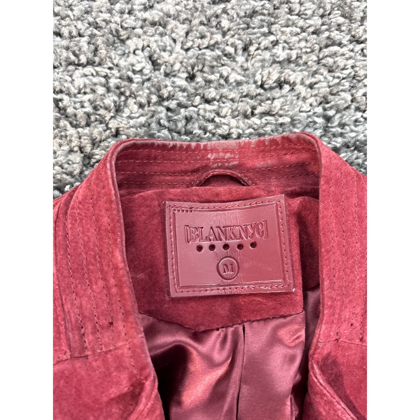 Vintage BLANKNYC Womens Leather Long Sleeve Full Zip Motorcycle Jacket M Pink - Regular Fit, Travel, Outdoor, Winter, Coat/Jacket with Full Zip Size M / US 6-8 / IT 42-44 - 4 Thumbnail