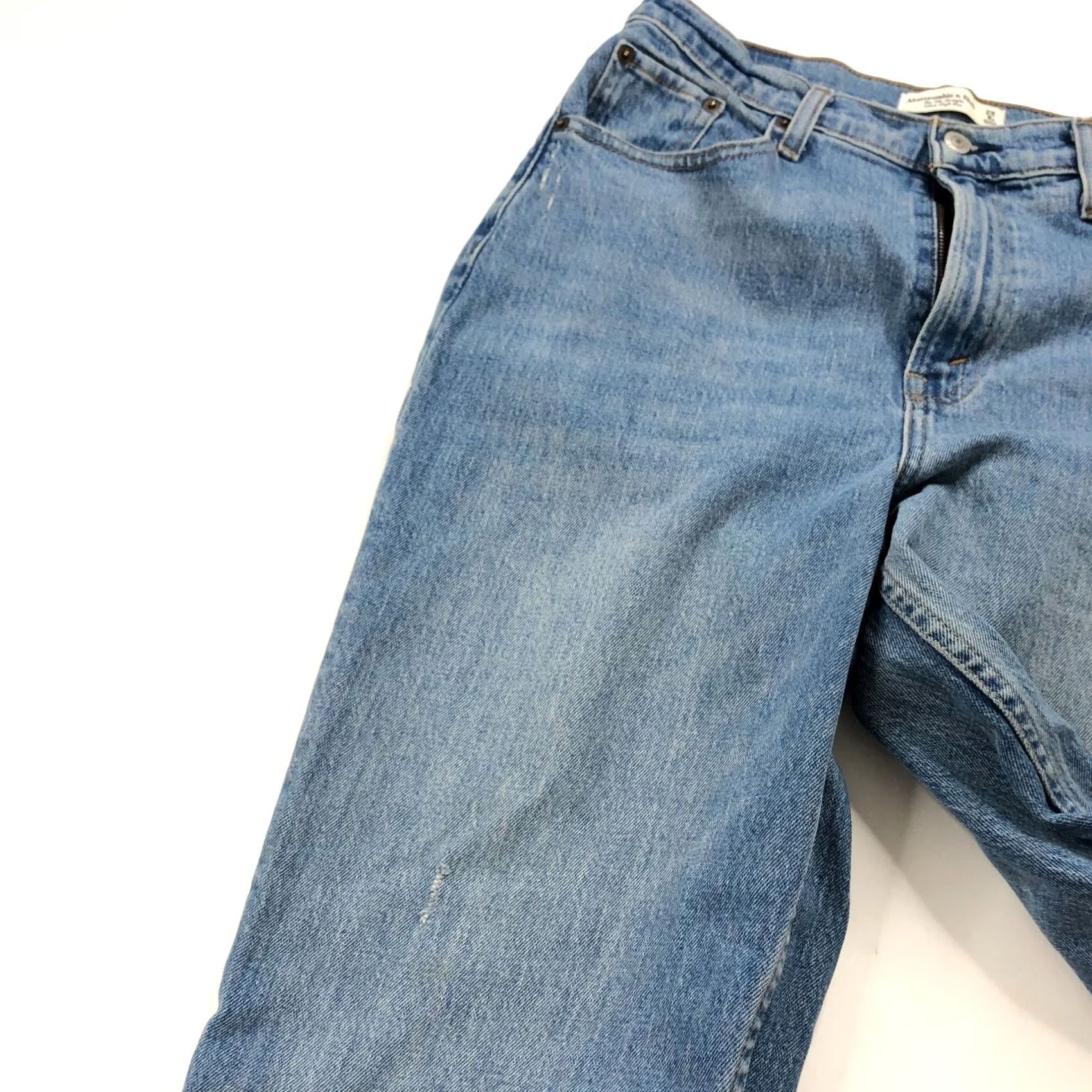 Abercrombie & Fitch Abercrombie & Fitch The 90's Straight Ultra High Rise Jeans 8R/29 30W 31L Denim Blue Womens Regular 5-Pocket Vintage? No Size 29" - 7 Thumbnail