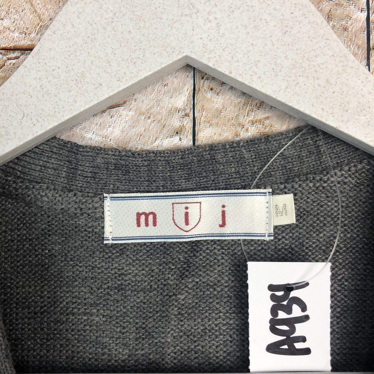Homespun Knitwear × Japanese Brand MIj Grey art Vest Knitwear #A934 Size US M / EU 48-50 / 2 - 9 Thumbnail