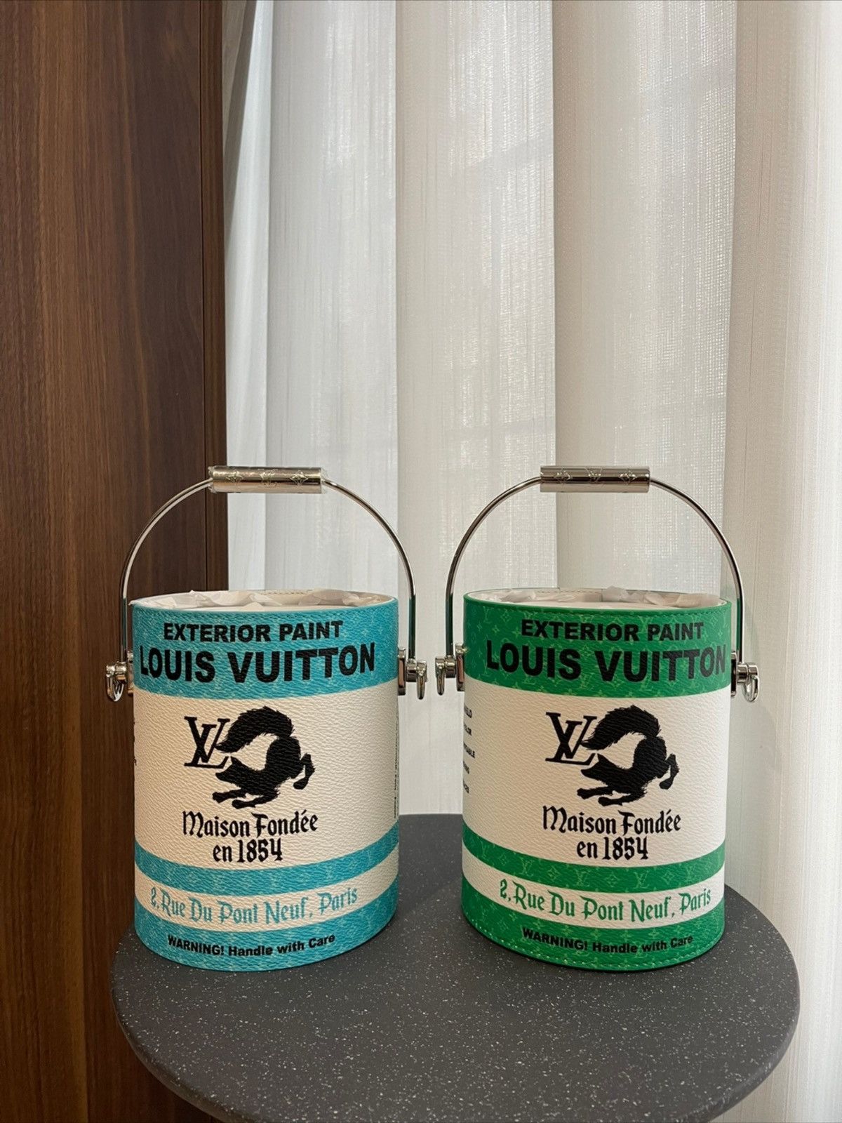 Louis Vuitton Louis Vuitton Lagoon Blue White Paint Can Monogram Bag Size ONE SIZE - 7 Thumbnail