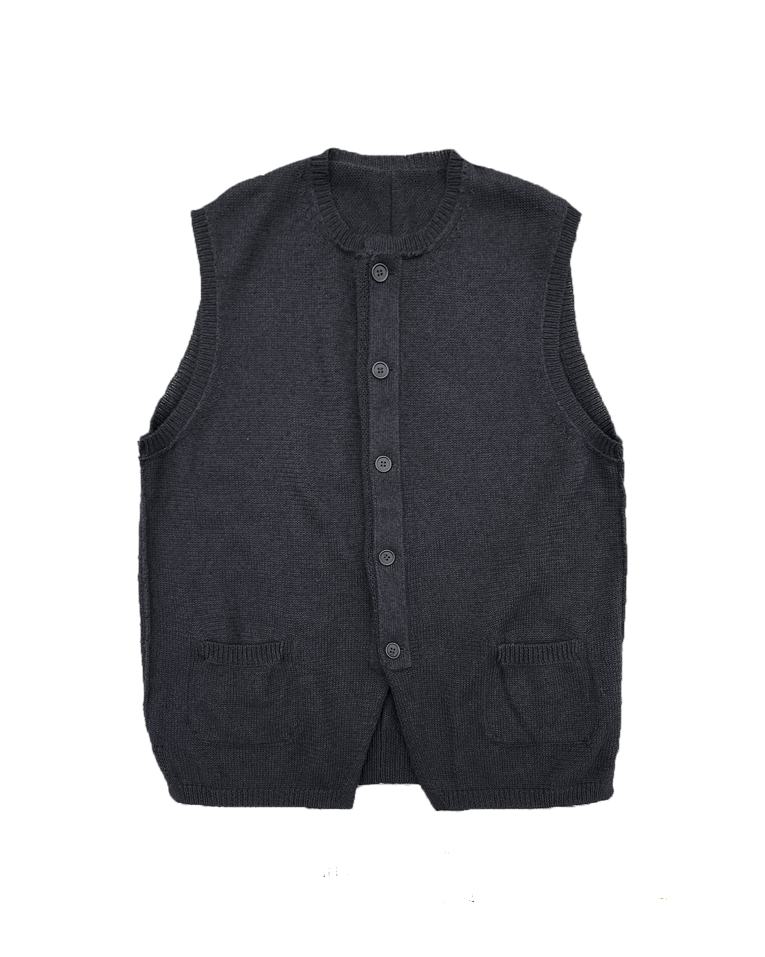 Yohji Yamamoto Yohji Yamamoto Pour Homme Black Reversible Knit Vest Size US M / EU 48-50 / 2 - 3 Thumbnail