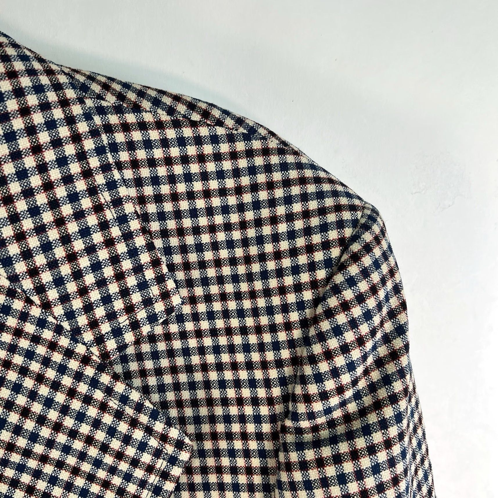 Hart Schaffner Marx VTG Hart Schaffner Marx Blazer Sport Coat Mens 46R Check Made USA Classic Fit Blazer Size 46R - 3 Thumbnail
