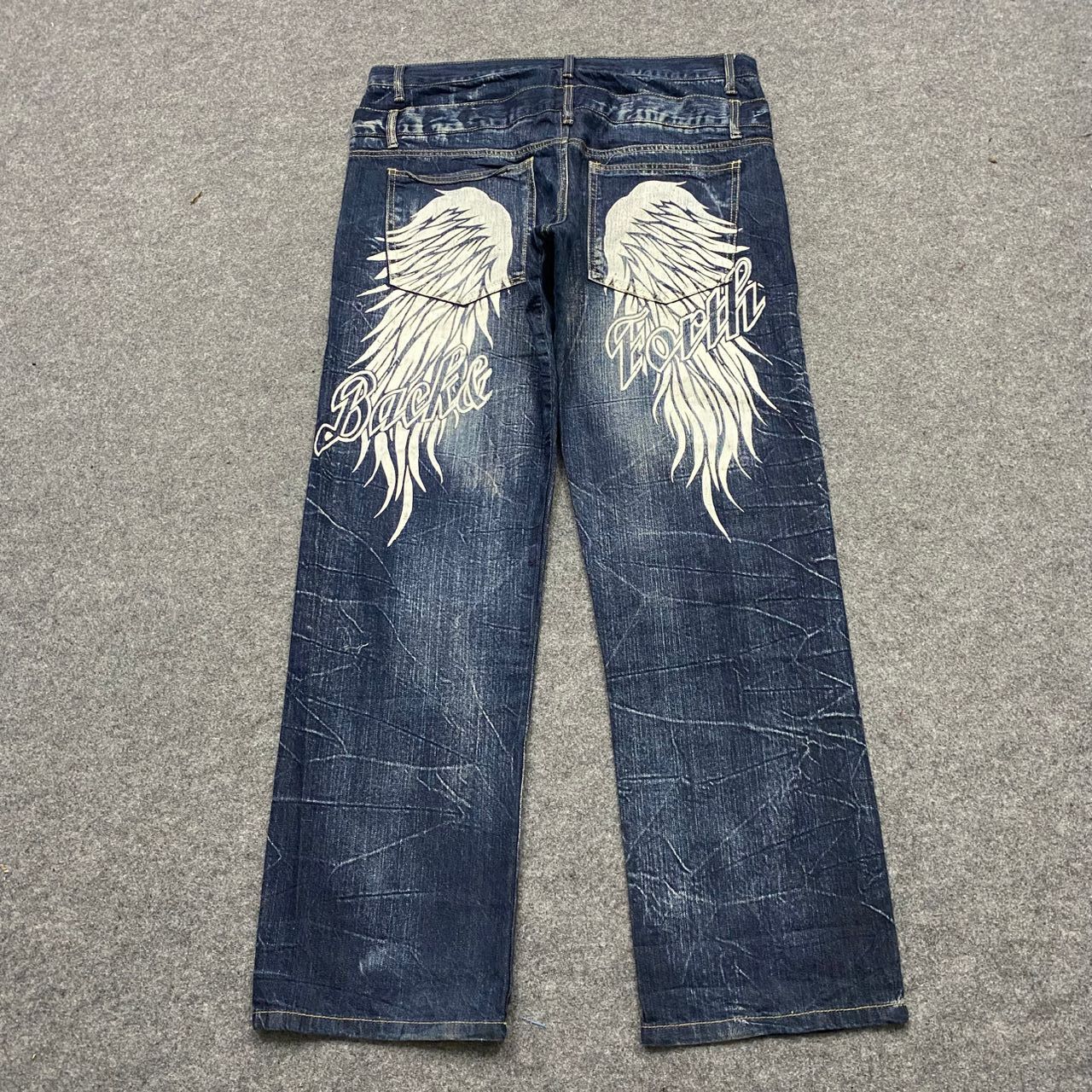 If Six Was Nine Vintage Back & Forth Double waist Distressed Denim Size US 38 / EU 54 - 1 Thumbnail
