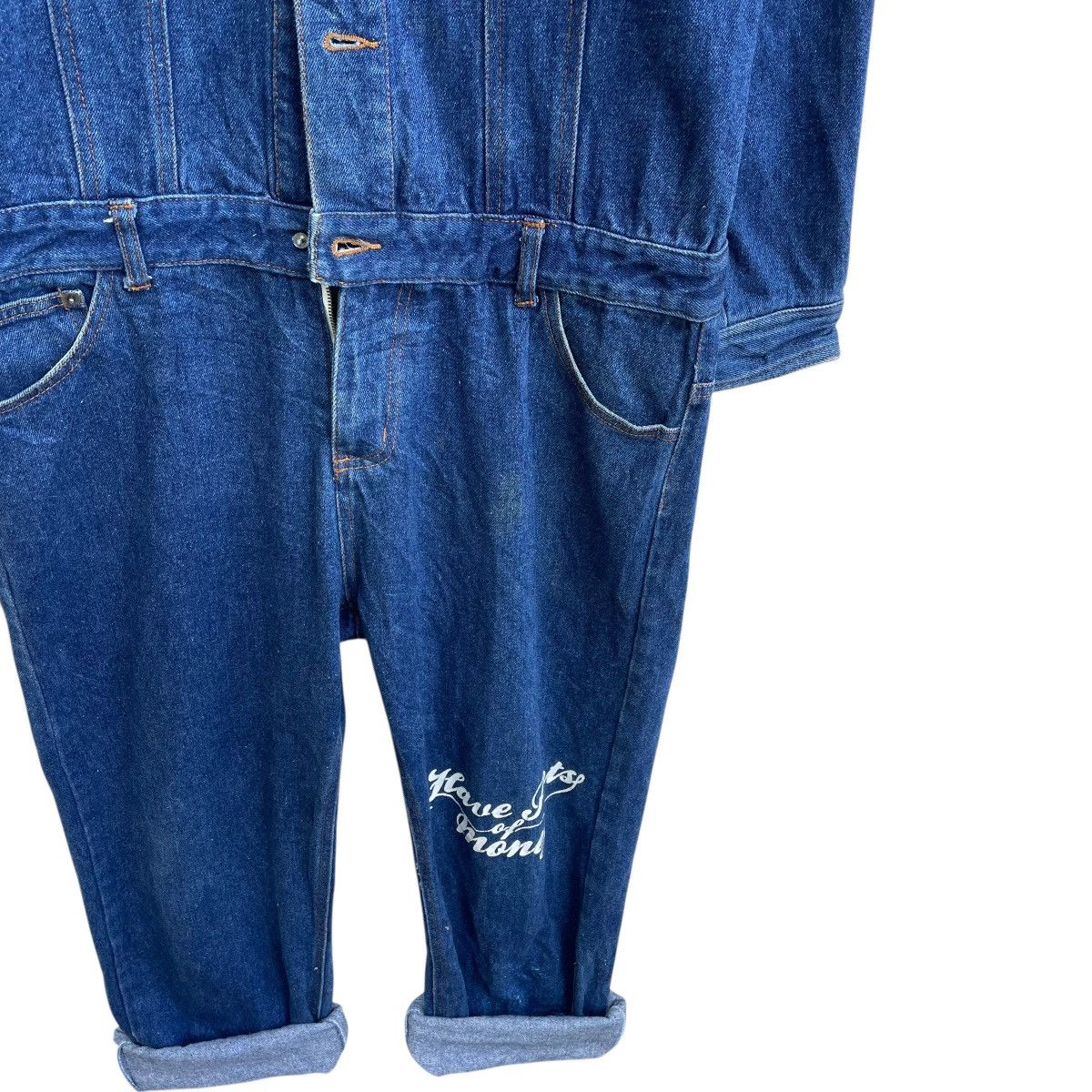Japanese Brand × Vintage Vintage Denim Coveralls Agate Label Size Large Size US 36 / EU 52 - 6 Thumbnail