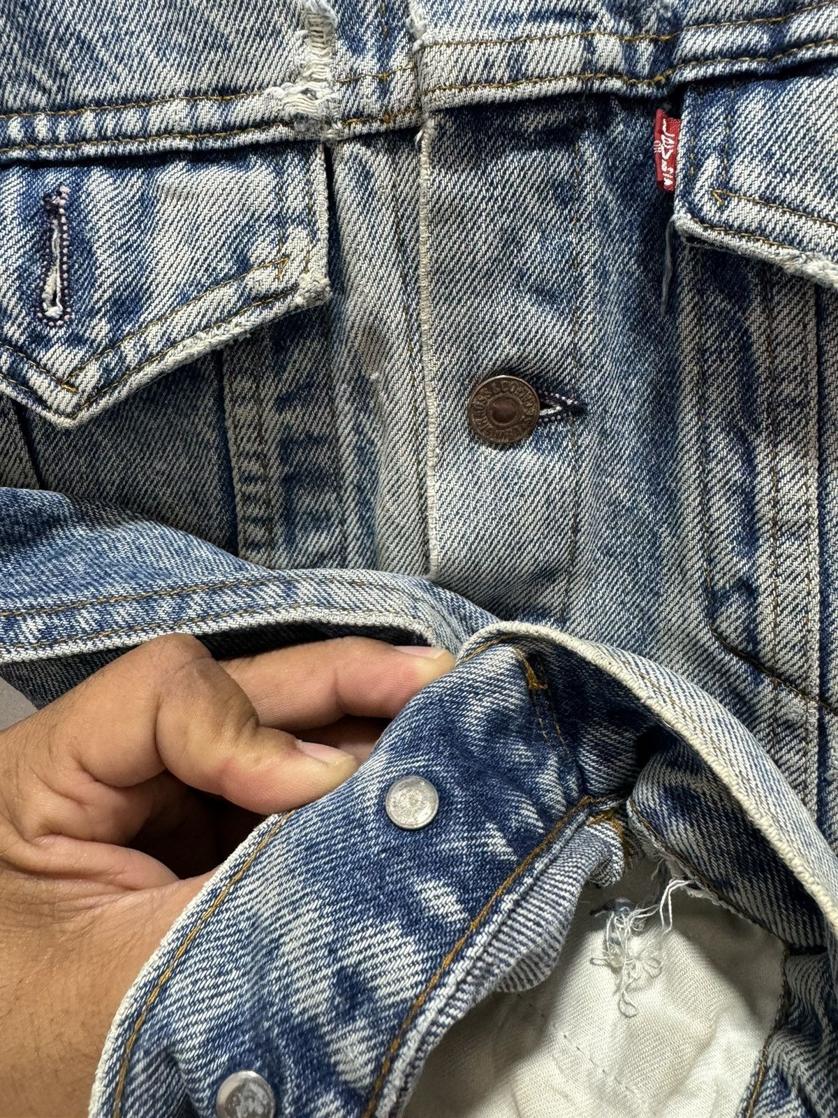 Levi's × Levi's Vintage Clothing × Vintage VINTAGE 80s LEVIS 70706-0216 STAMP 698 TRUCKER DENIM JACKET Size US S / EU 44-46 / 1 - 12 Thumbnail