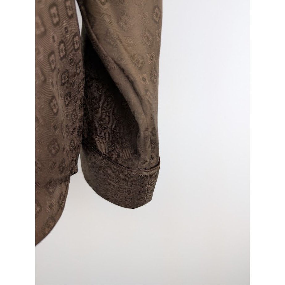 Saint Laurent Paris o1rshd1 Button Shirt in Brown Size US S / EU 44-46 / 1 - 6 Thumbnail