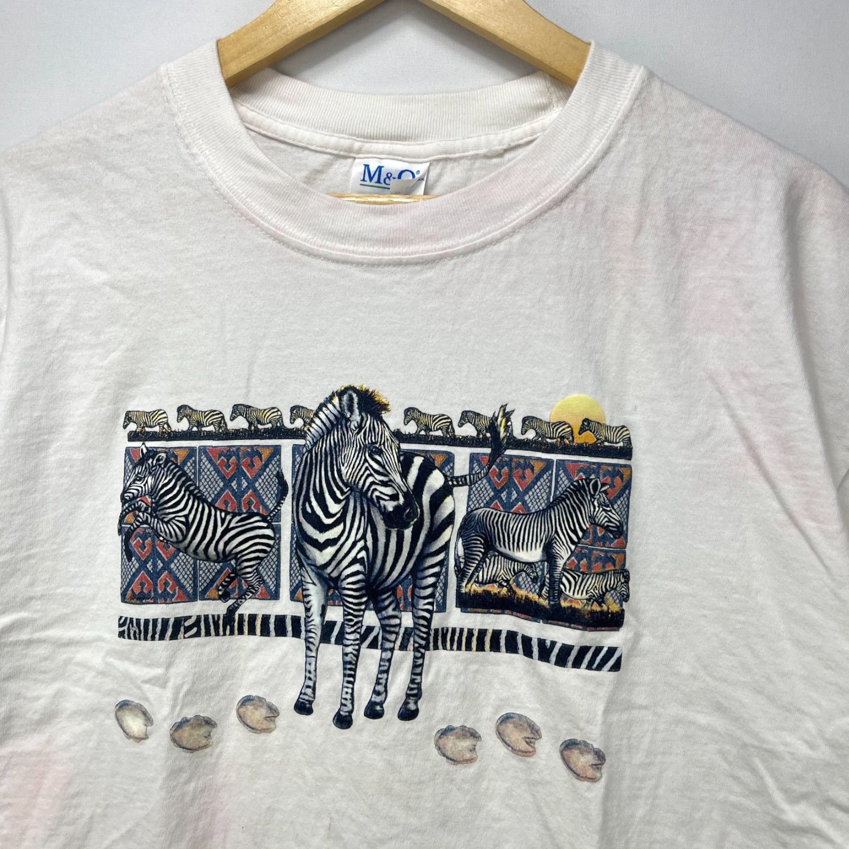 Vintage VINTAGE Zebra Horse Nature Animal T-Shirt L Men White Size US L / EU 52-54 / 3 - 2 Thumbnail