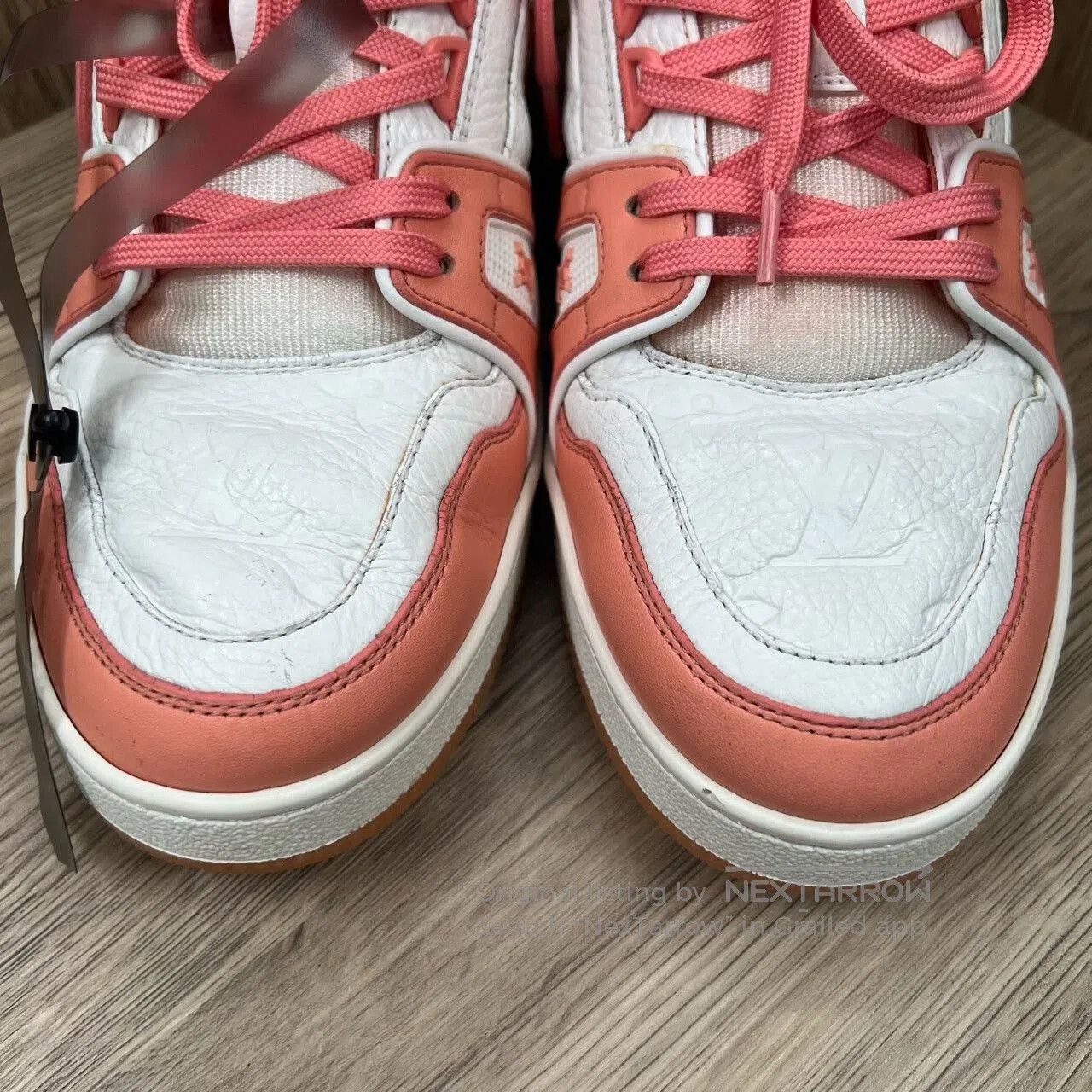 Louis Vuitton lv trainer sneakers in white and pink. Size US 9 / EU 42 - 2 Thumbnail