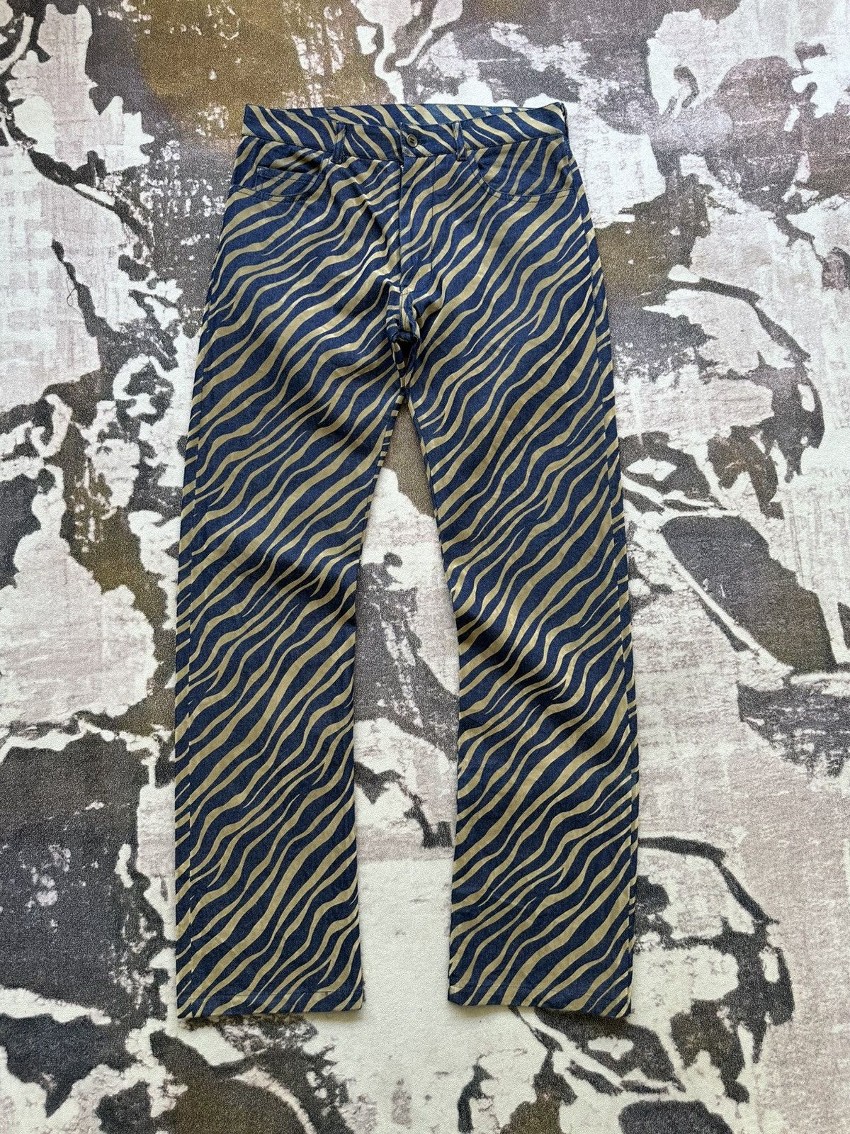Katharine Hamnett London 90's Katharine Hamnett London zebra striped jeans Size US 30 / EU 46 - 1 Thumbnail