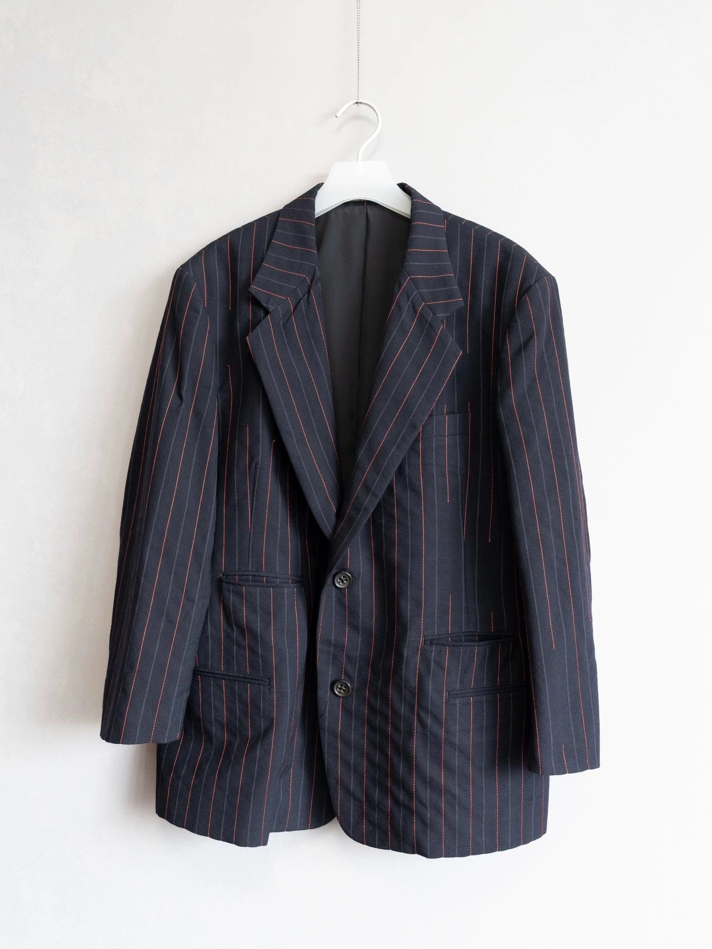 Yohji Yamamoto Yohji Yamamoto 03AW Cut Line Striped Runway Jacket Size 2 Size US M / EU 48-50 / 2 - 1 Thumbnail