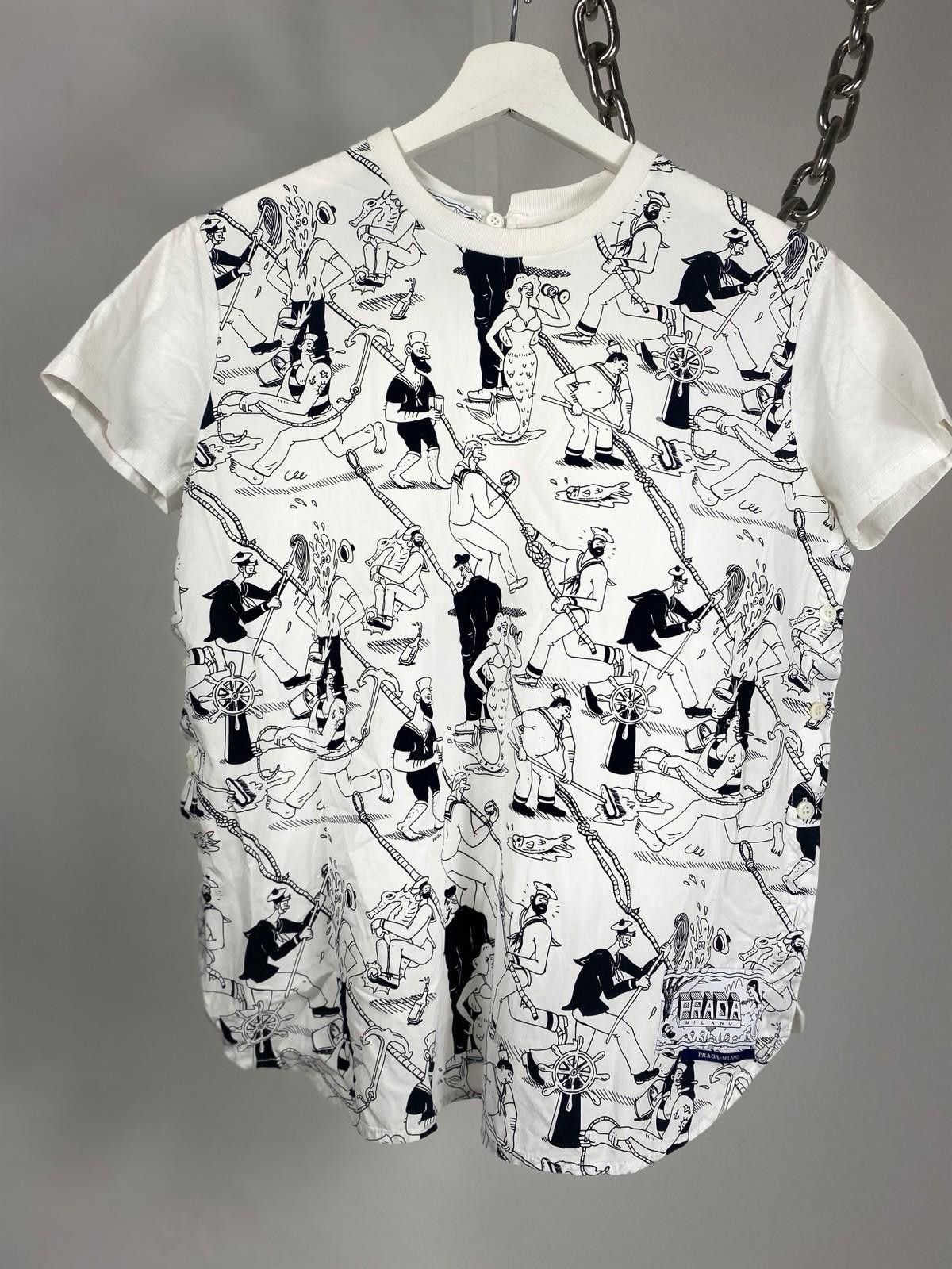 Prada Prada Pop - Line Womens Comic Graphic T - Shirt Size M / US 6-8 / IT 42-44 - 1 Thumbnail