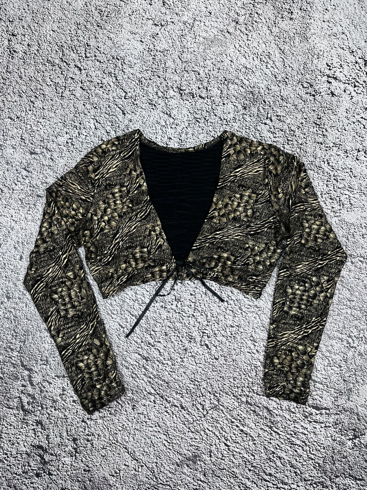 Japanese Brand Vintage Glamour Snake Leopard crop top cardigan size M Size M / US 6-8 / IT 42-44 - 1 Thumbnail