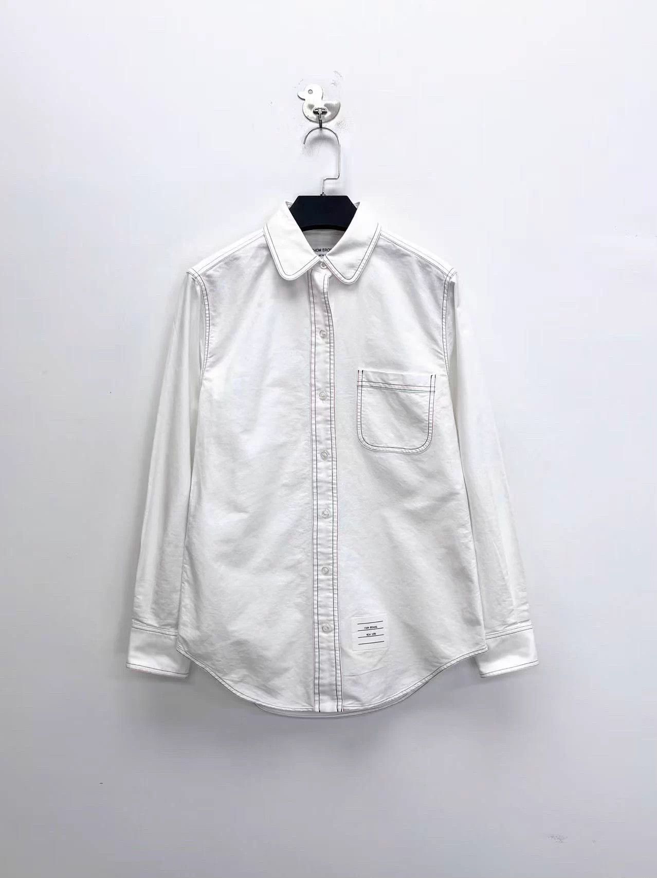 Thom Browne Thom Browne White Stripe Patch Shirt Unisex 0 Size XS / US 0-2 / IT 36-38 - 1 Thumbnail