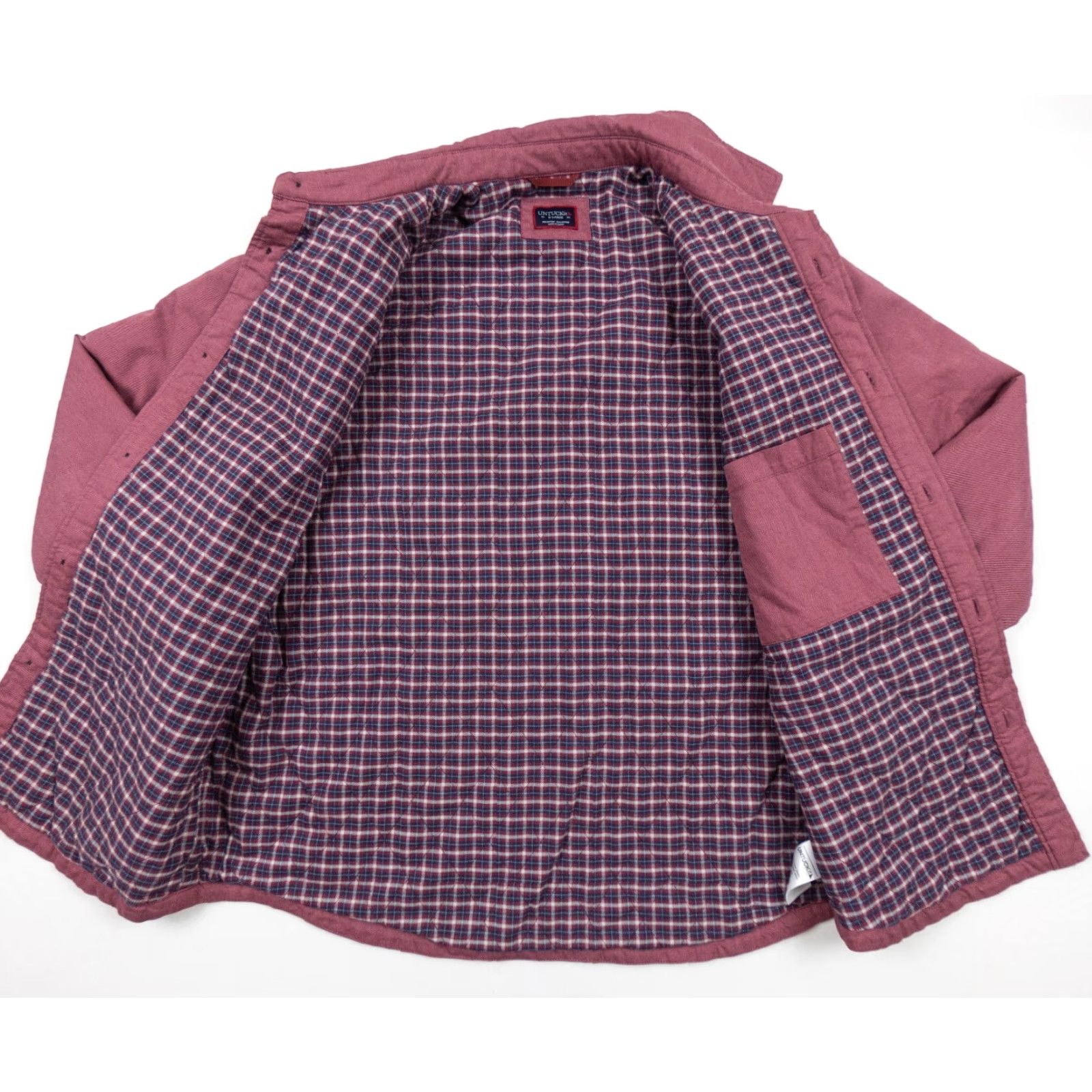 UNTUCKit UNTUCKit Mens Jacket XL XLarge Red Button-Down Shacket Flannel Lined Ziraldo Adult Size US XL / EU 56 / 4 - 6 Thumbnail