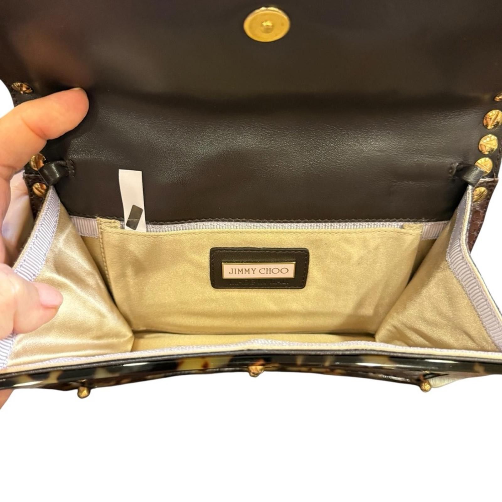 Jimmy Choo Jimmy Choo “Candy” Snake and Faux Tortoise Shoulder Bag Size ONE SIZE - 10 Thumbnail
