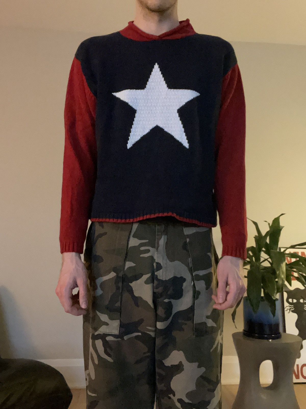 Vintage Christopher & Banks Moc Neck Star Sweater Size XL / US 12-14 / IT 48-50 - 4 Thumbnail