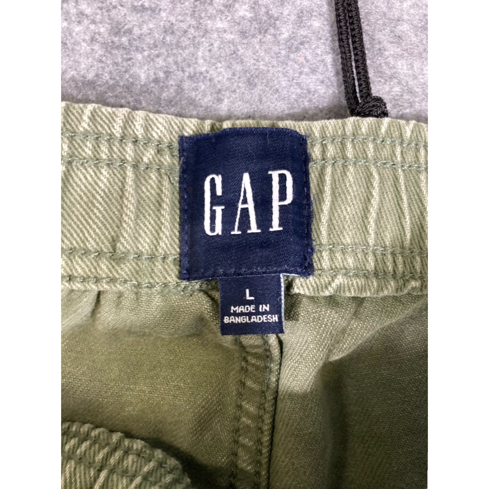 Gap VINTAGE Gap Pull On Pants Womens L Green Denim Straight Leg Elastic Waist Preppy NWT Size 36" / US 14 / IT 50 - 7 Thumbnail