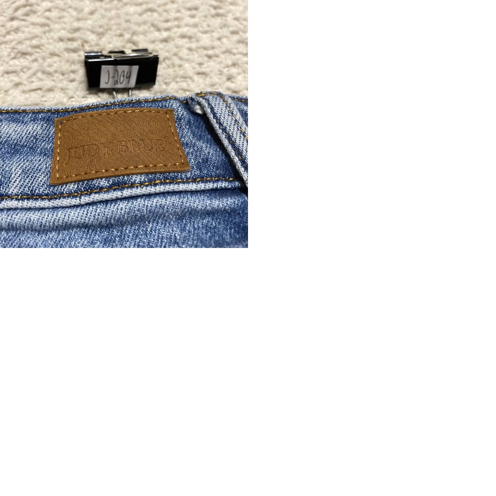 Denime Judy Blue Jeans Womens Jeans Distressed 5-Pocket Skinny Mid Rise Blue Denim Distress Size 34" / US 12 / IT 48 - 9 Thumbnail