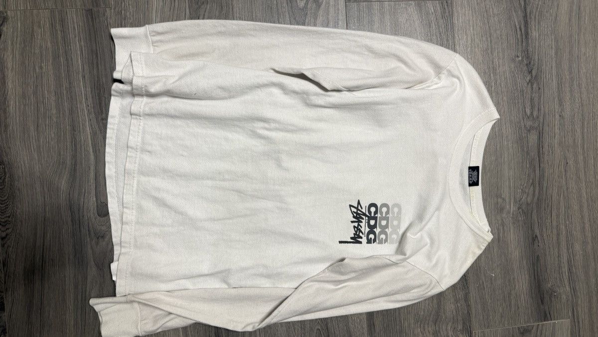 CDG by Comme des Garcons × Stussy Cdg x Stussy White long sleeve Size US S / EU 44-46 / 1 - 1 Thumbnail