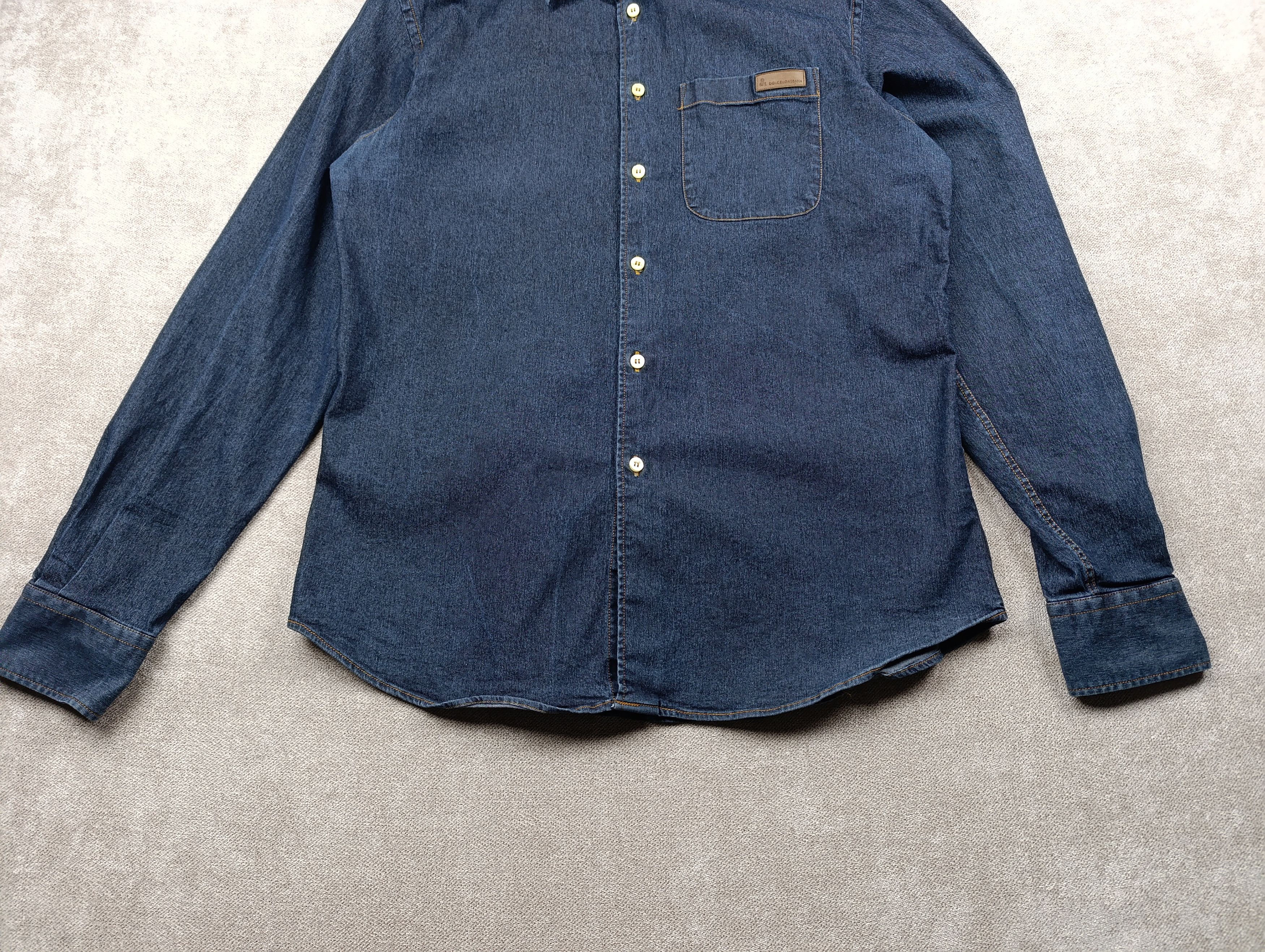 Dolce & Gabbana Dolce Gabbana Mens Denim Stretch Shirt Size 52 Size US L / EU 52-54 / 3 - 4 Thumbnail
