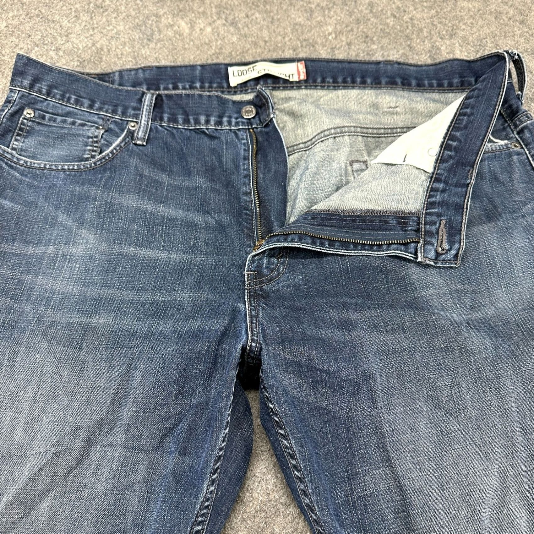 Levi's VINTAGE Levi's 569 Jeans Mens 40x32 Blue Distressed Relaxed 5-Pocket Denim Cotton Straight Baggy Y2K Size US 40 / EU 56 - 2 Thumbnail