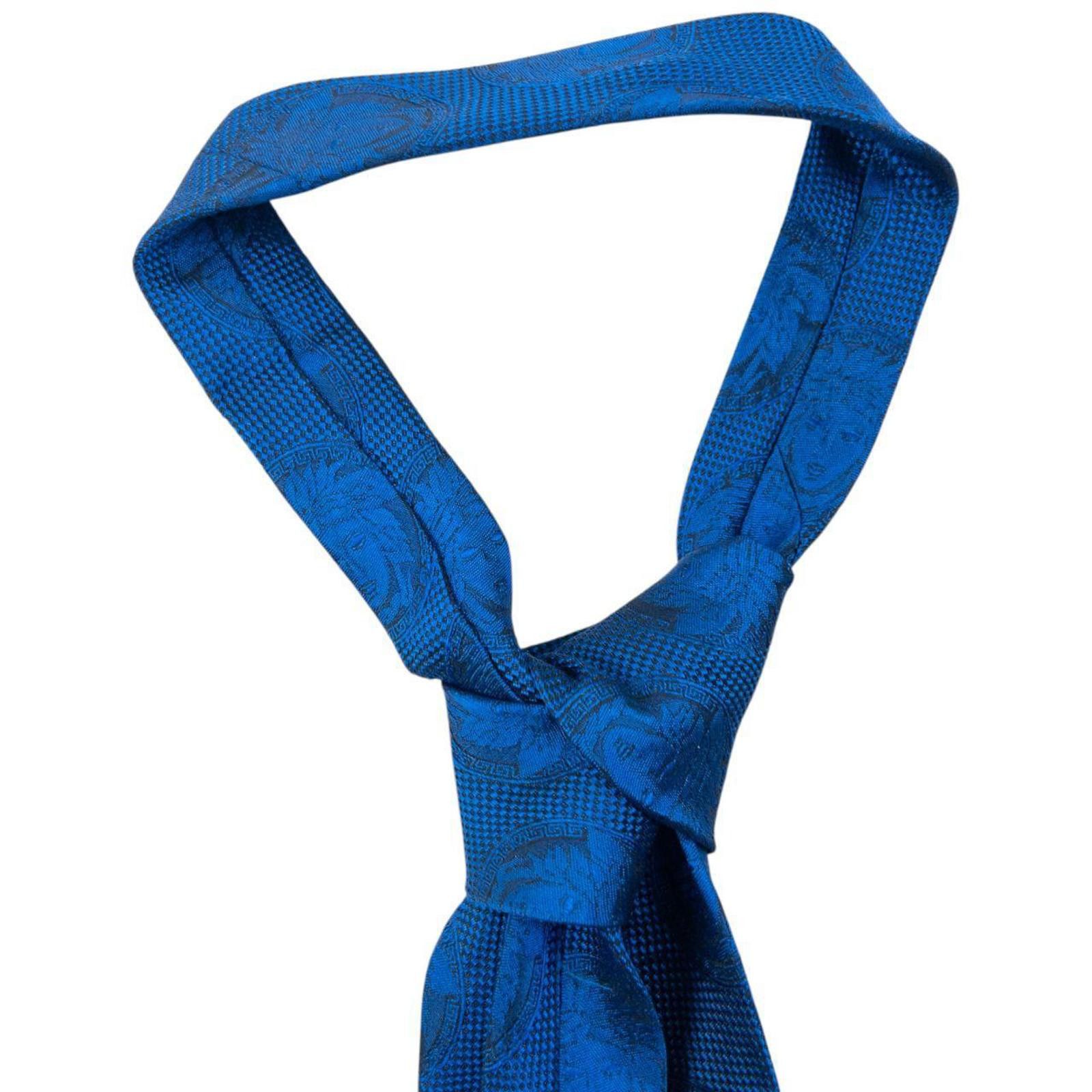Versace Vintage 90s Gianni Versace Medusa Monogram Silk Tie Size ONE SIZE - 3 Thumbnail