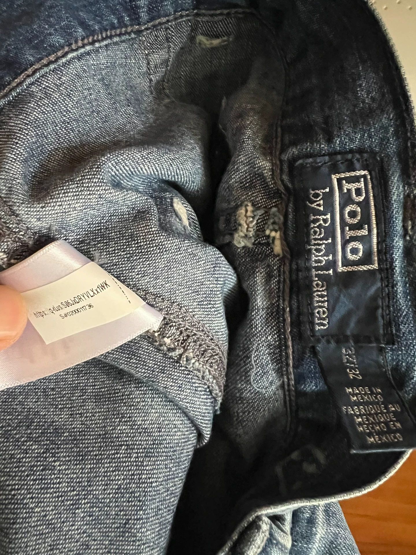 Polo Ralph Lauren RRL Vintage Distressed Patched Baggy Jeans 32W32L Size US 32 / EU 48 - 8 Thumbnail