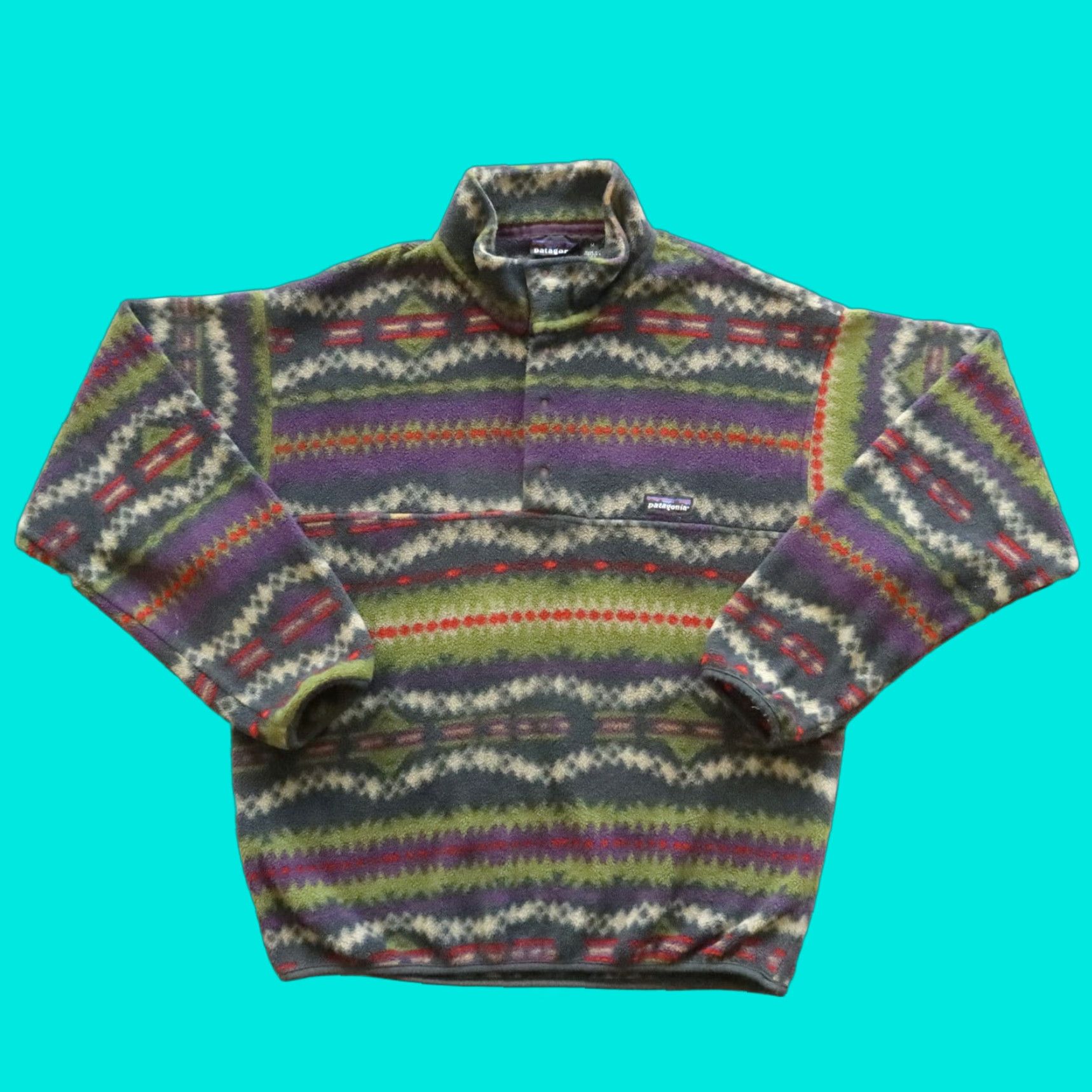 Patagonia × Streetwear × Vintage Patagonia 90s Zen Turtle Snap-T
