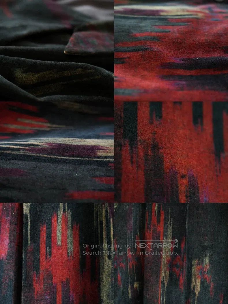 Yohji Yamamoto Yohji Yamamoto 23AW velvet coat with abstract pattern prin Size US S / EU 44-46 / 1 - 8 Thumbnail