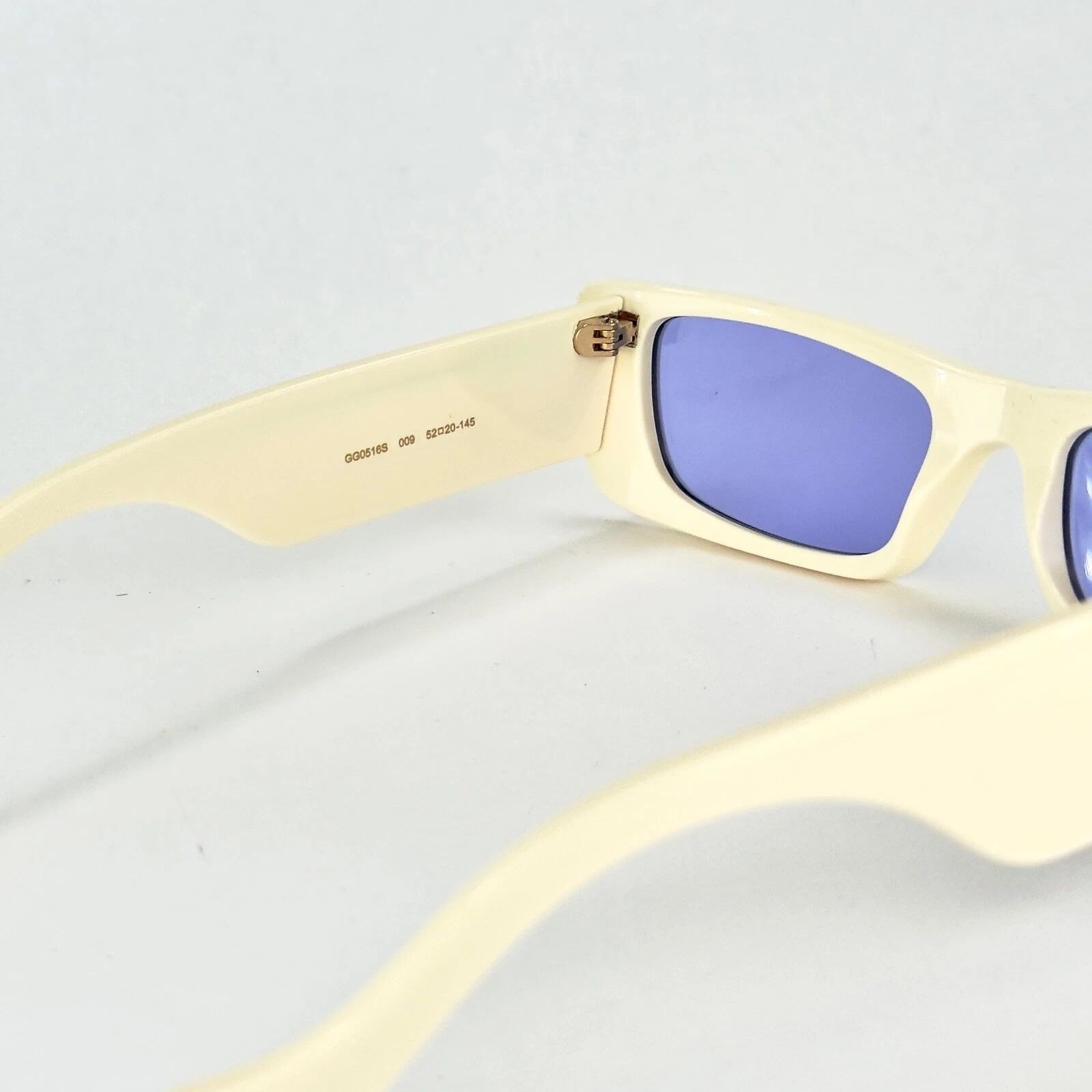 Gucci GUCCI GG0516S 0516 Ivory Lilac Crystal Geometric Sunglasses Size ONE SIZE - 6 Thumbnail