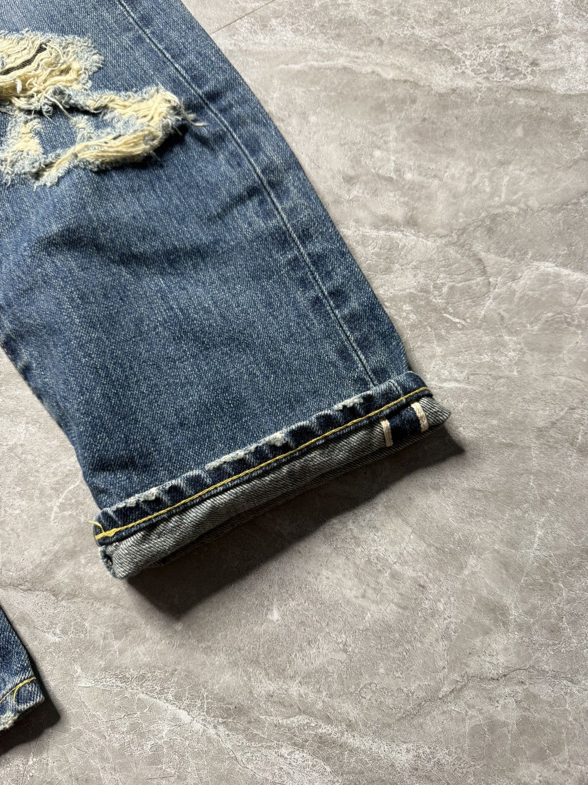 Fragment Design × Vanquish S/S 11 Distressed Jeans With Fragment Logo Size US 30 / EU 46 - 7 Thumbnail