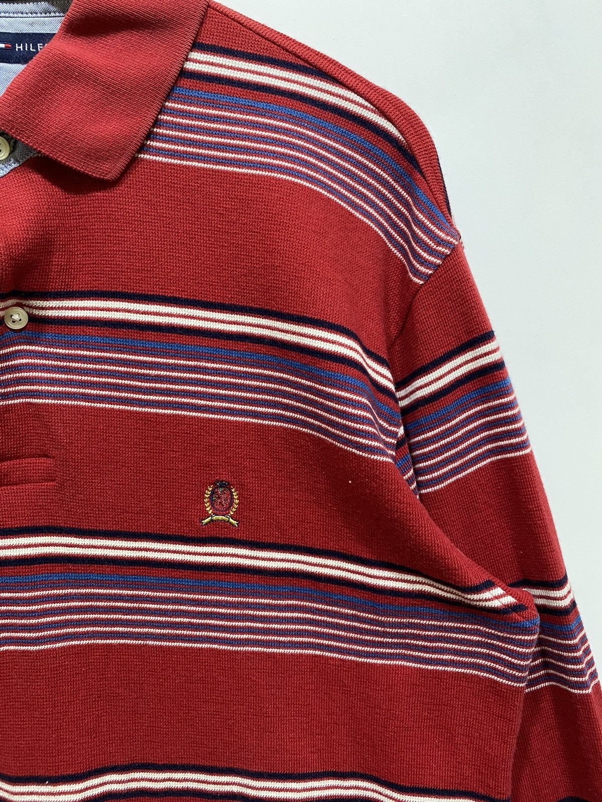 Tommy Hilfiger Vintage 90s Striped Polo Shirts Size US L / EU 52-54 / 3 - 4 Thumbnail