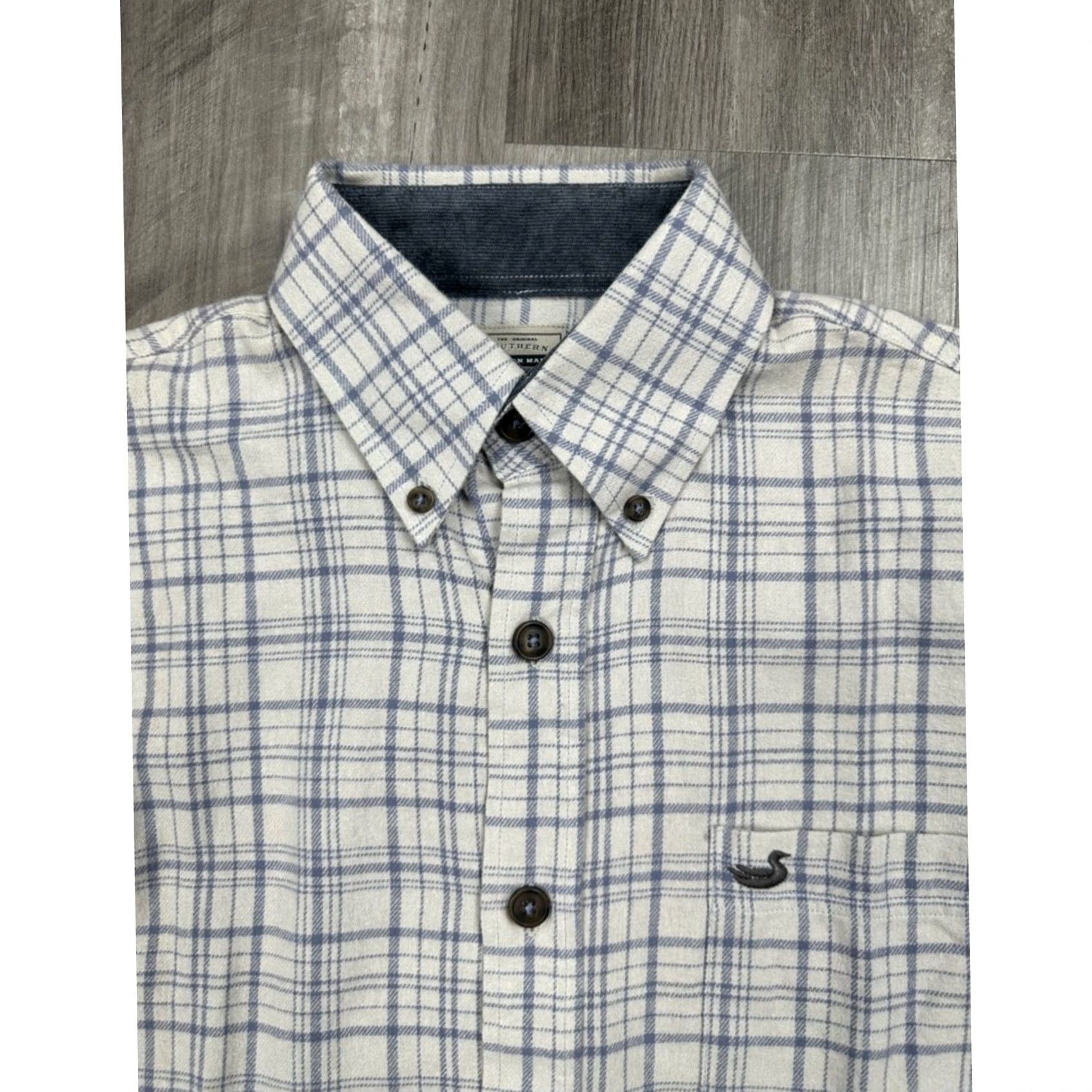 Vintage Southern Marsh Flannel Plaid Long Sleeve Shirt - M Mens Gray Size US M / EU 48-50 / 2 - 5 Thumbnail