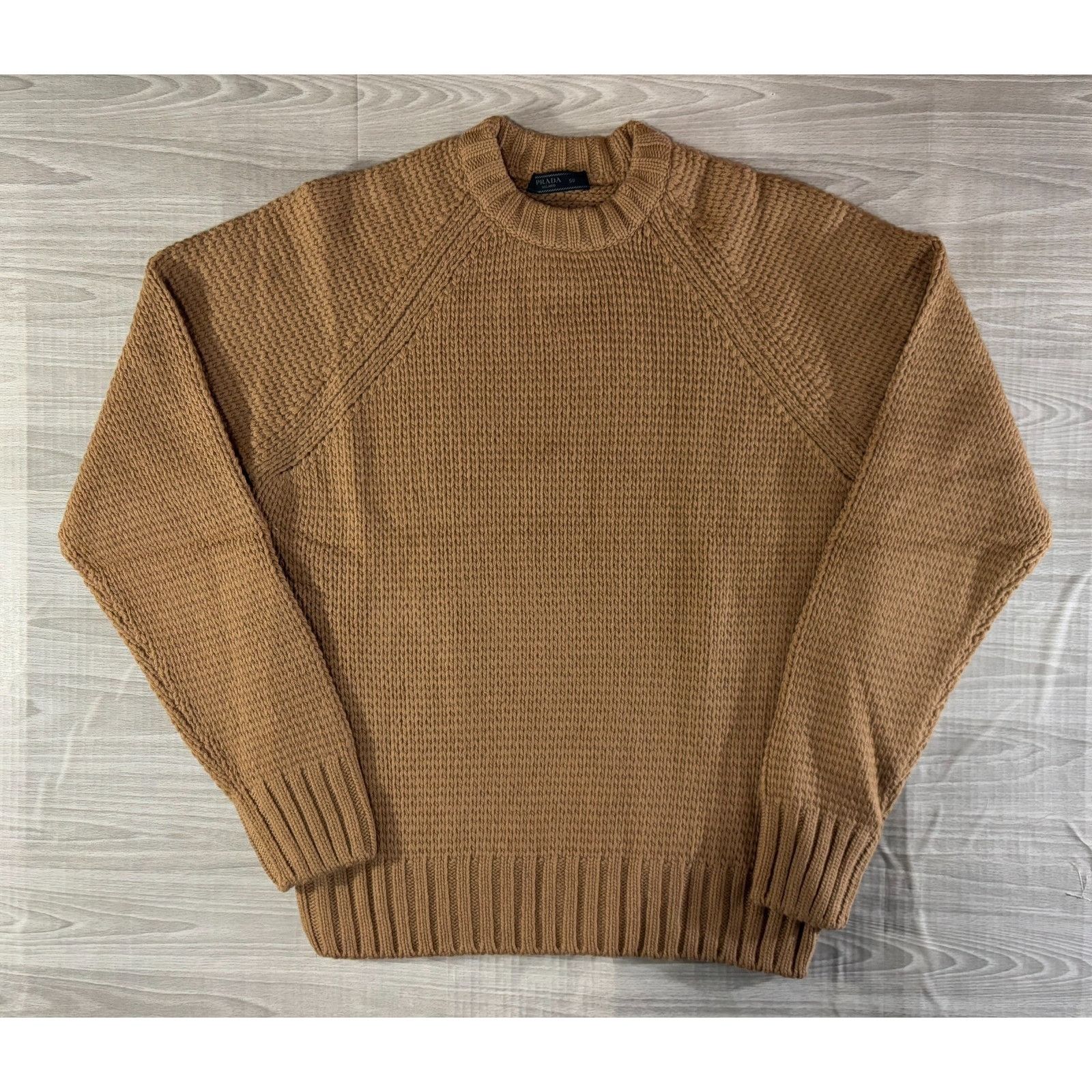 Prada PRADA wool cashmere blend Ribbed ranglan sleeve sweater sz 5 Size US M / EU 48-50 / 2 - 1 Thumbnail