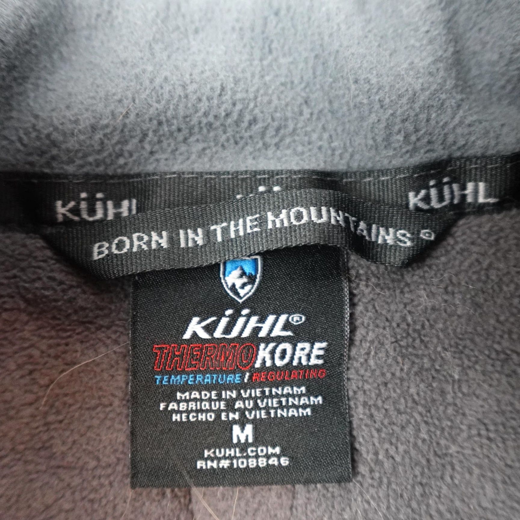 Vintage KÜHL Sweater Mens Medium Thermo Kore Half Zip Pullover Temperature Regulating Mock Neck Knit 1/4 Zip Gray Solid Hiking Size US M / EU 48-50 / 2 - 5 Thumbnail