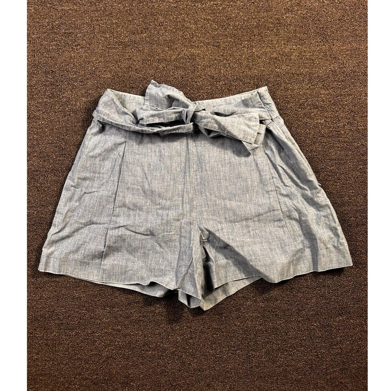 J.Crew J.Crew Womens Blue Chambray High Rise Short Side Zip Size 10 Size 32" / US 10 / IT 46 - 1 Thumbnail