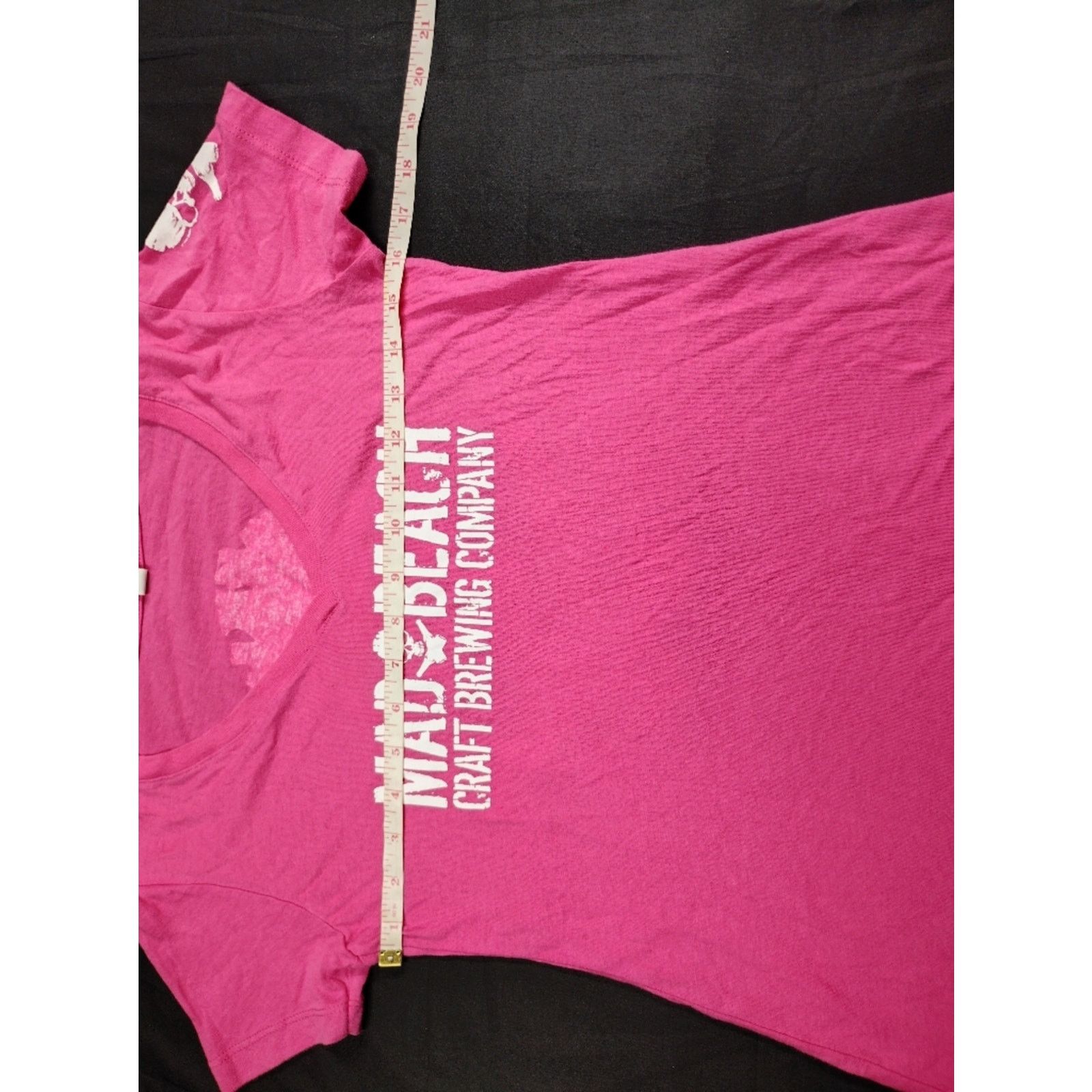 Next Level Apparel Mad Beach Craft Brewing Company Pink V-Neck Tee Size S / US 4 / IT 40 - 5 Thumbnail