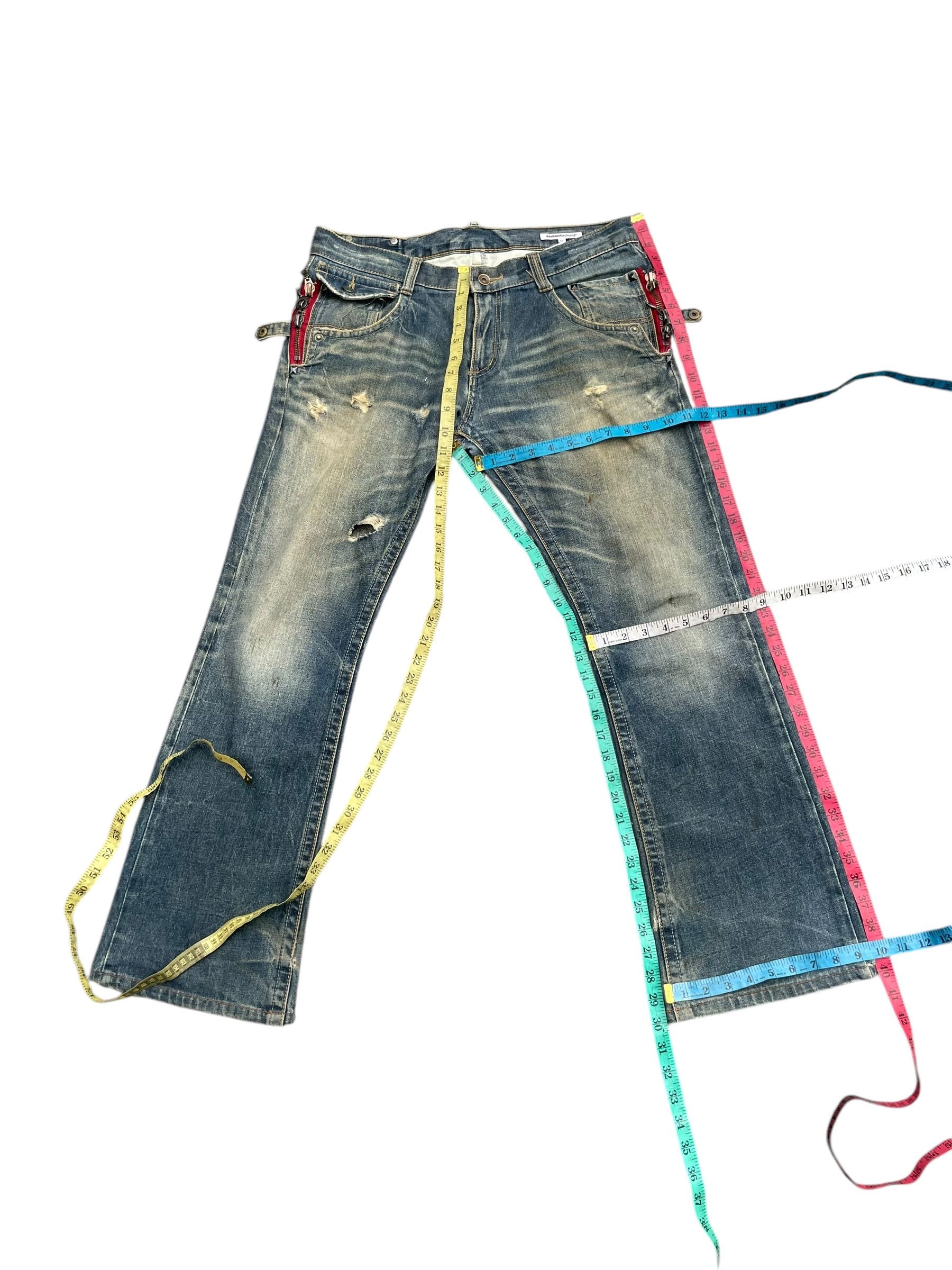 Japanese Brand Semantic Design Flare Distresed Denim Size US 36 / EU 52 - 10 Thumbnail