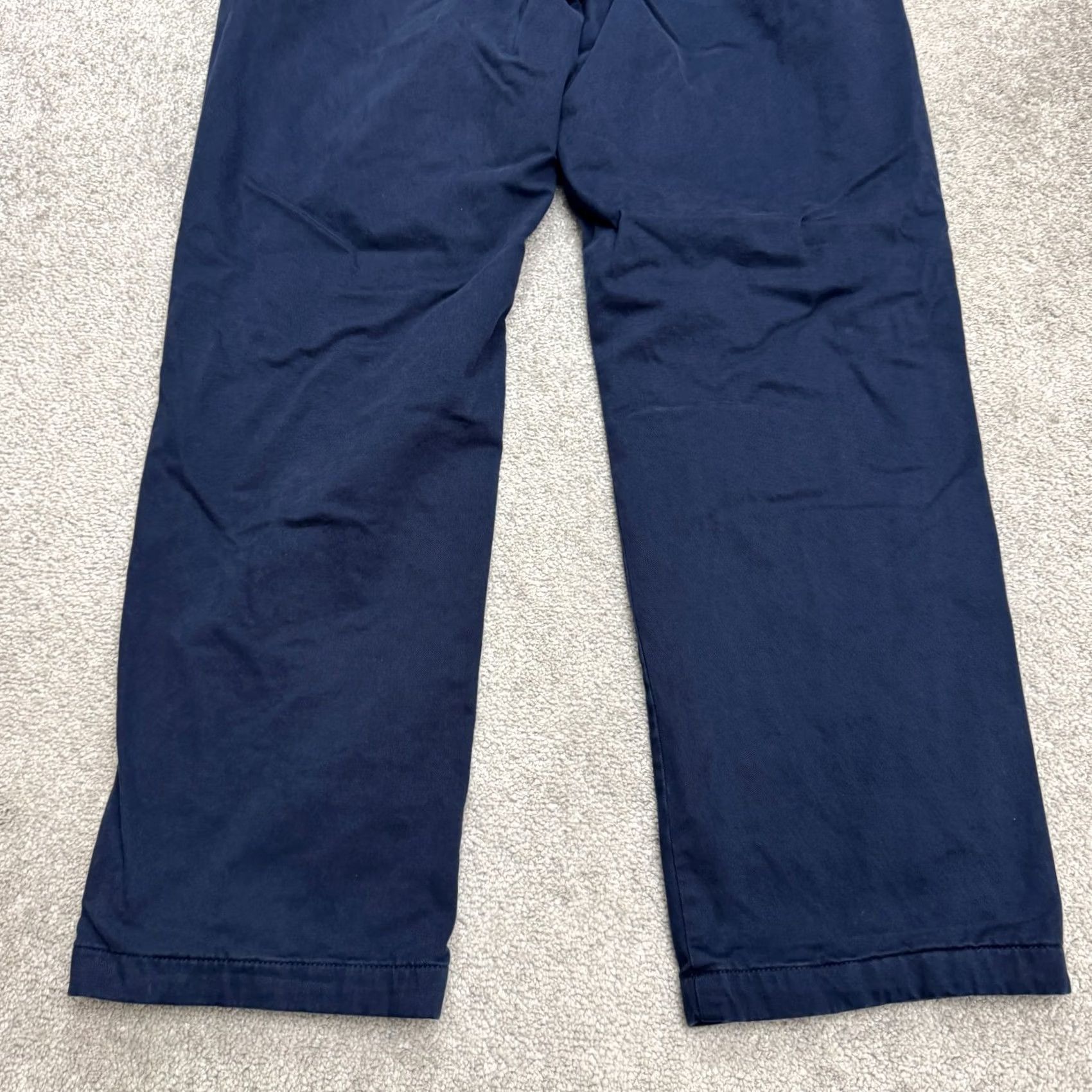 Lands' End Lands' End Men's Pants Chino Regular Straight Navy 38x34 Lightweight Cotton Flat Front Belt Loops Zipper Button Pockets Lined Vintage: No Size US 38 / EU 54 - 5 Thumbnail