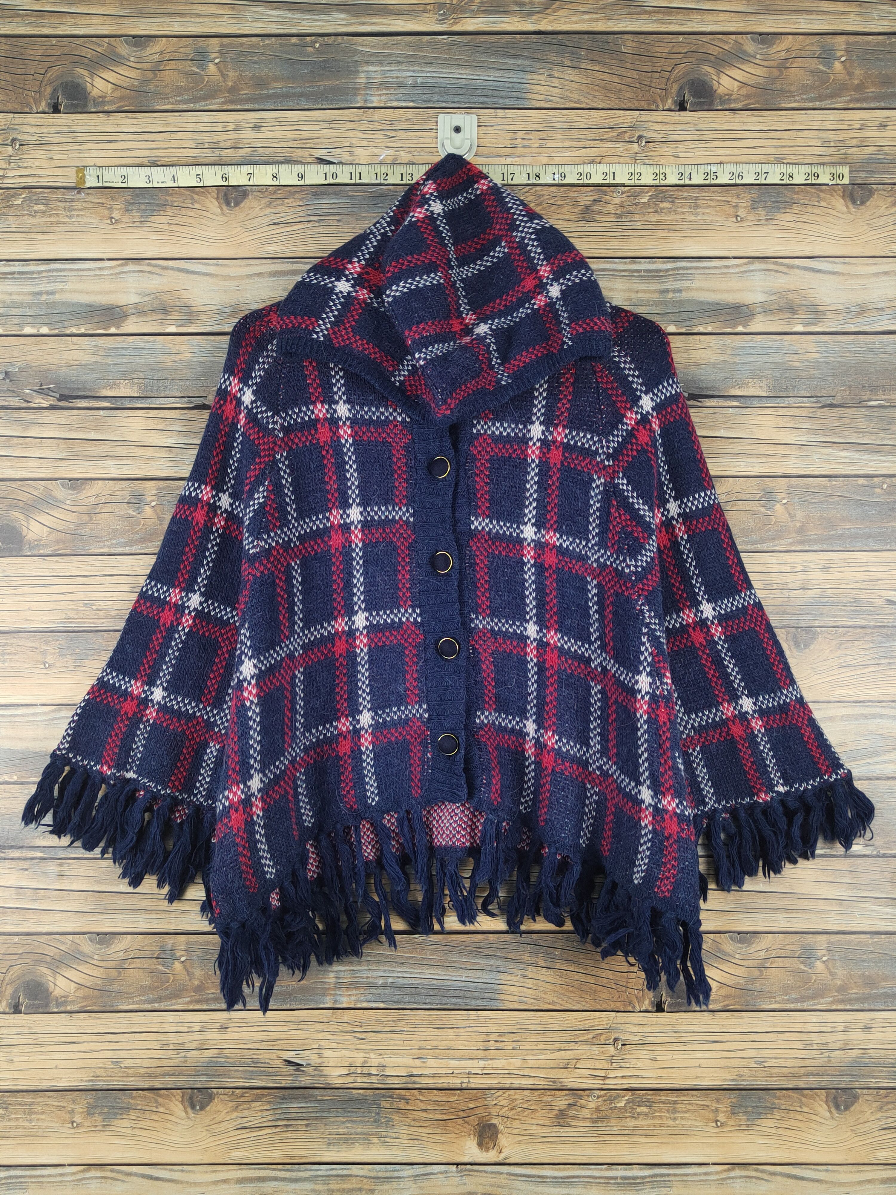 Japanese Brand Olive des Olive Navy Red Hoodie Knitwear Cardigan #W1243 Size L / US 10 / IT 46 - 1 Thumbnail