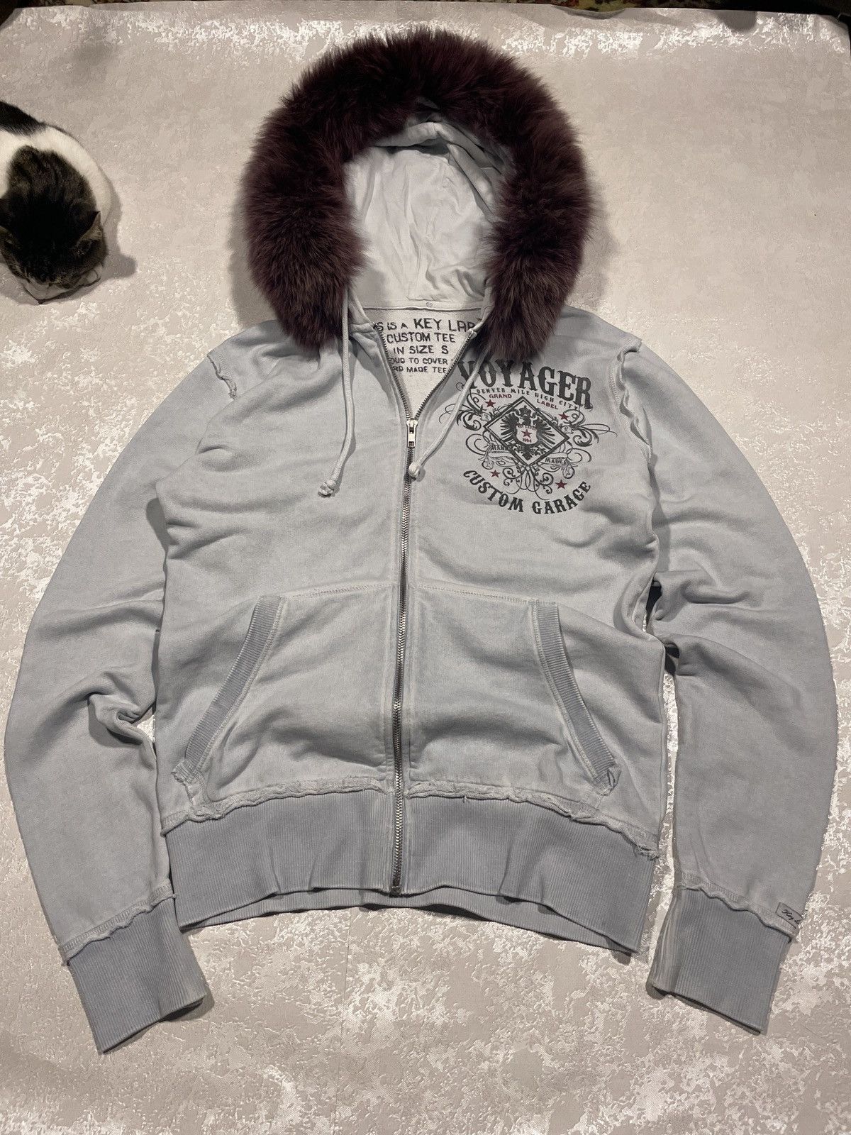Streetwear × Vintage Vintage Y2K DC Zip Fur Hoodie LGB Style | Grailed