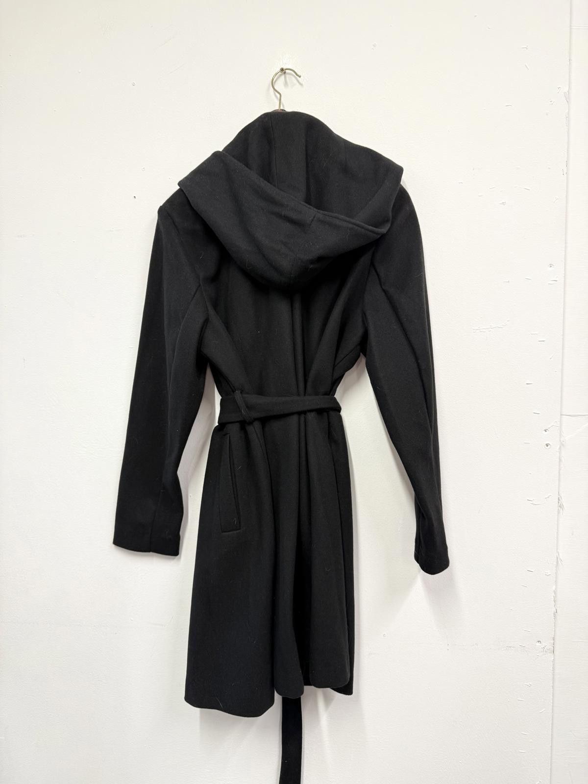 New Look New Look Black Hooded Belted Wool Blend Coat UK Size 20 Size XXL / US 16-18 / IT 52-54 - 4 Thumbnail